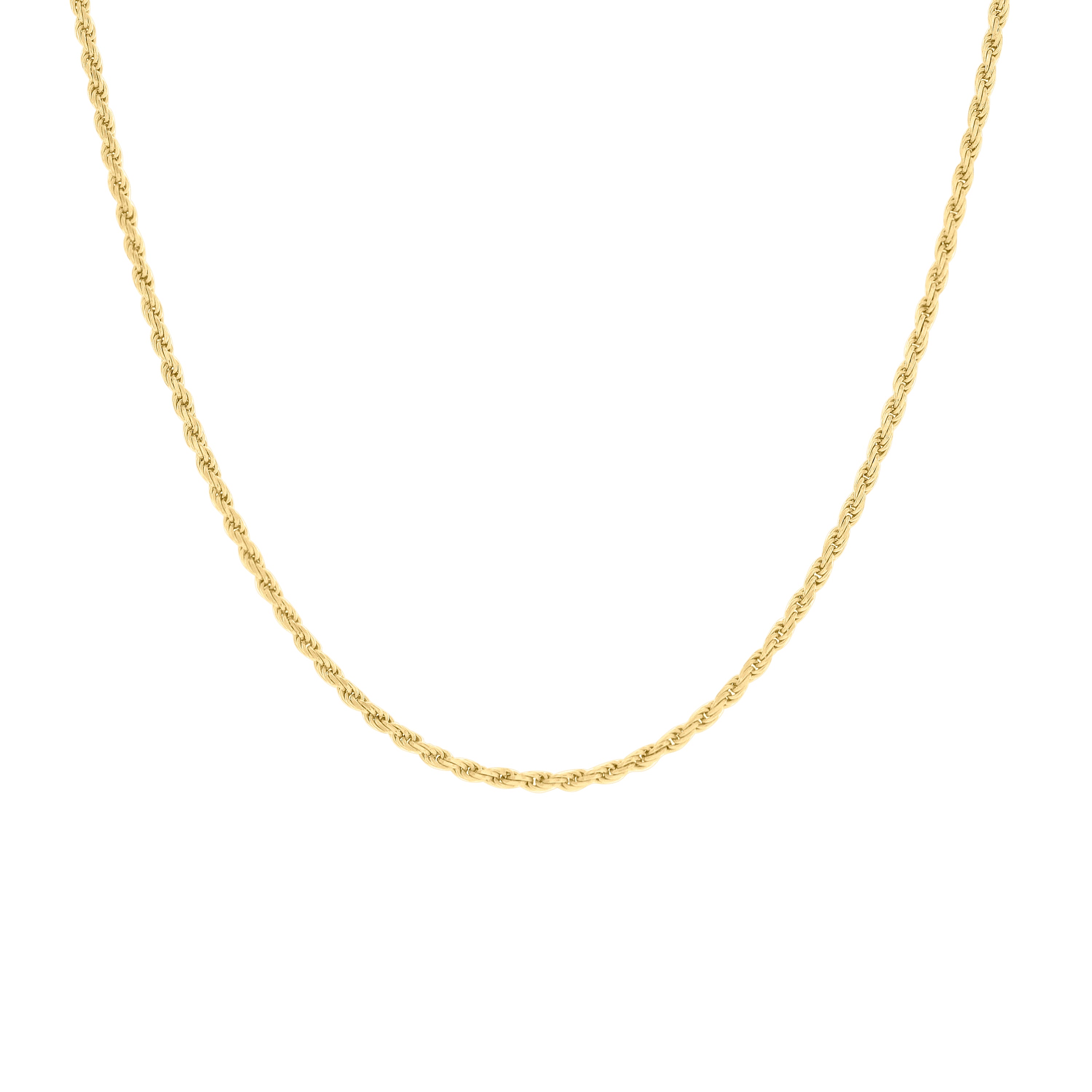 925 Sterling Silver Solid Rope Chain Silver 025 0.5mm