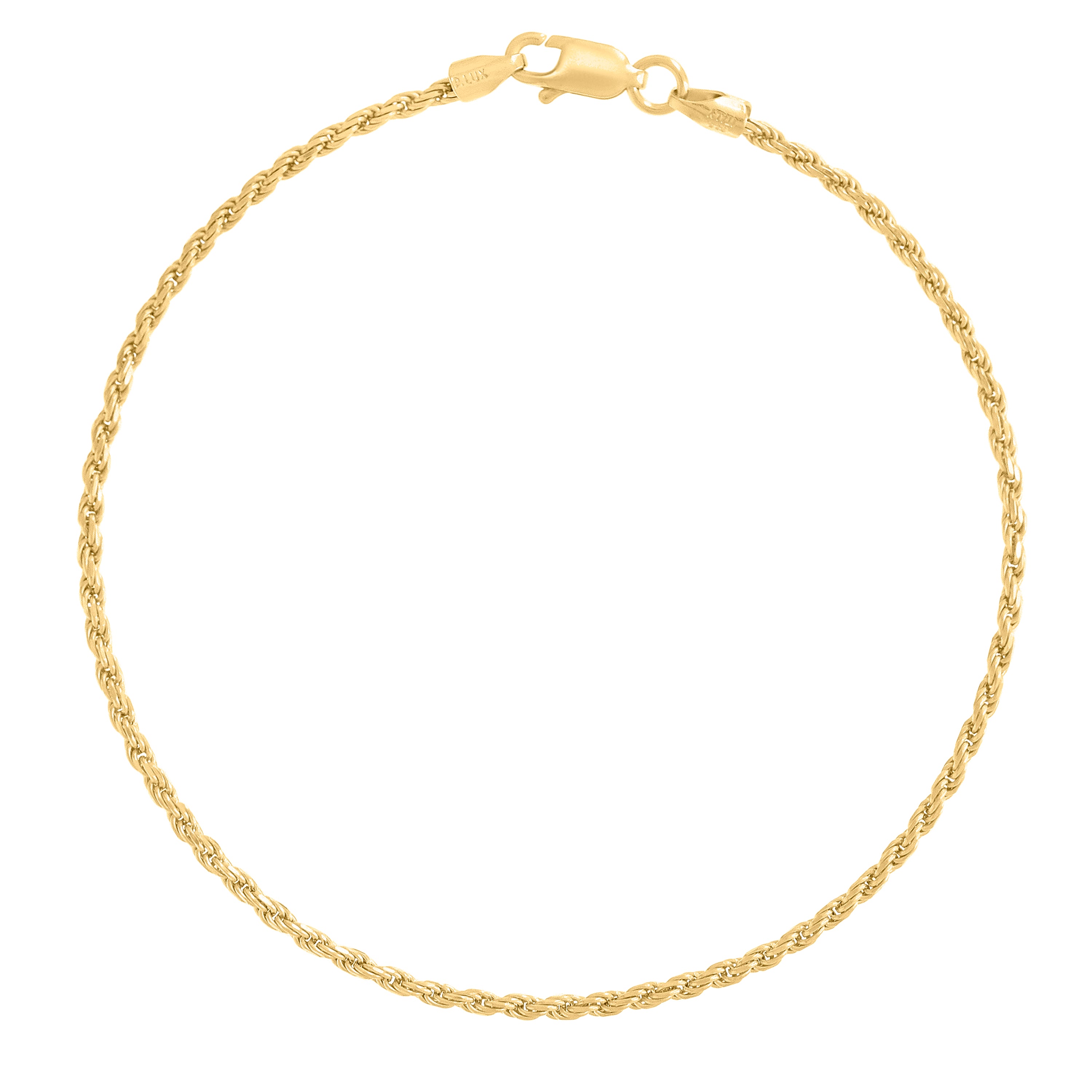 925 Sterling Silver Solid Rope Chain Silver 025 0.5mm