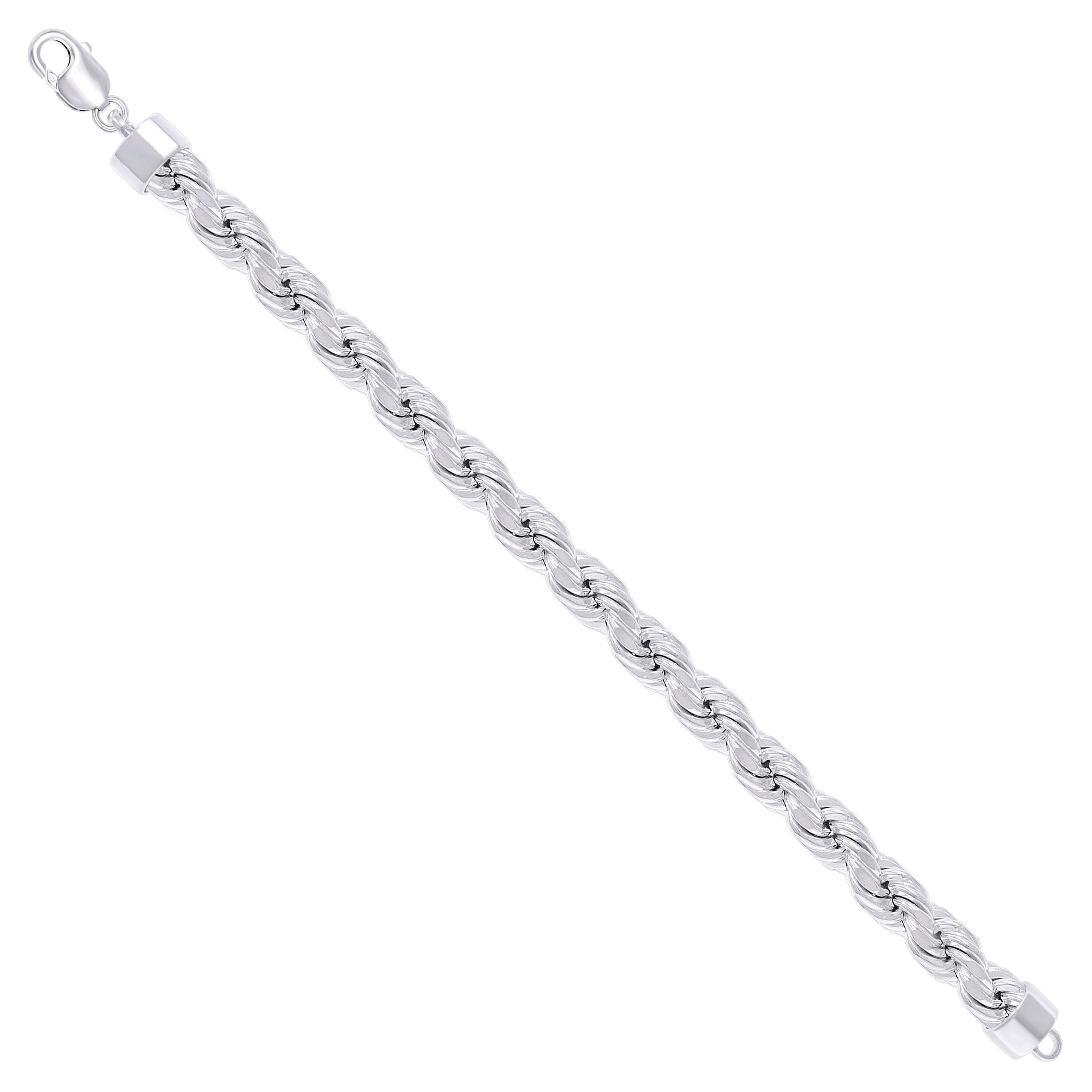 925 Sterling Silver Hollow Rope Chain Yellow 060 3mm