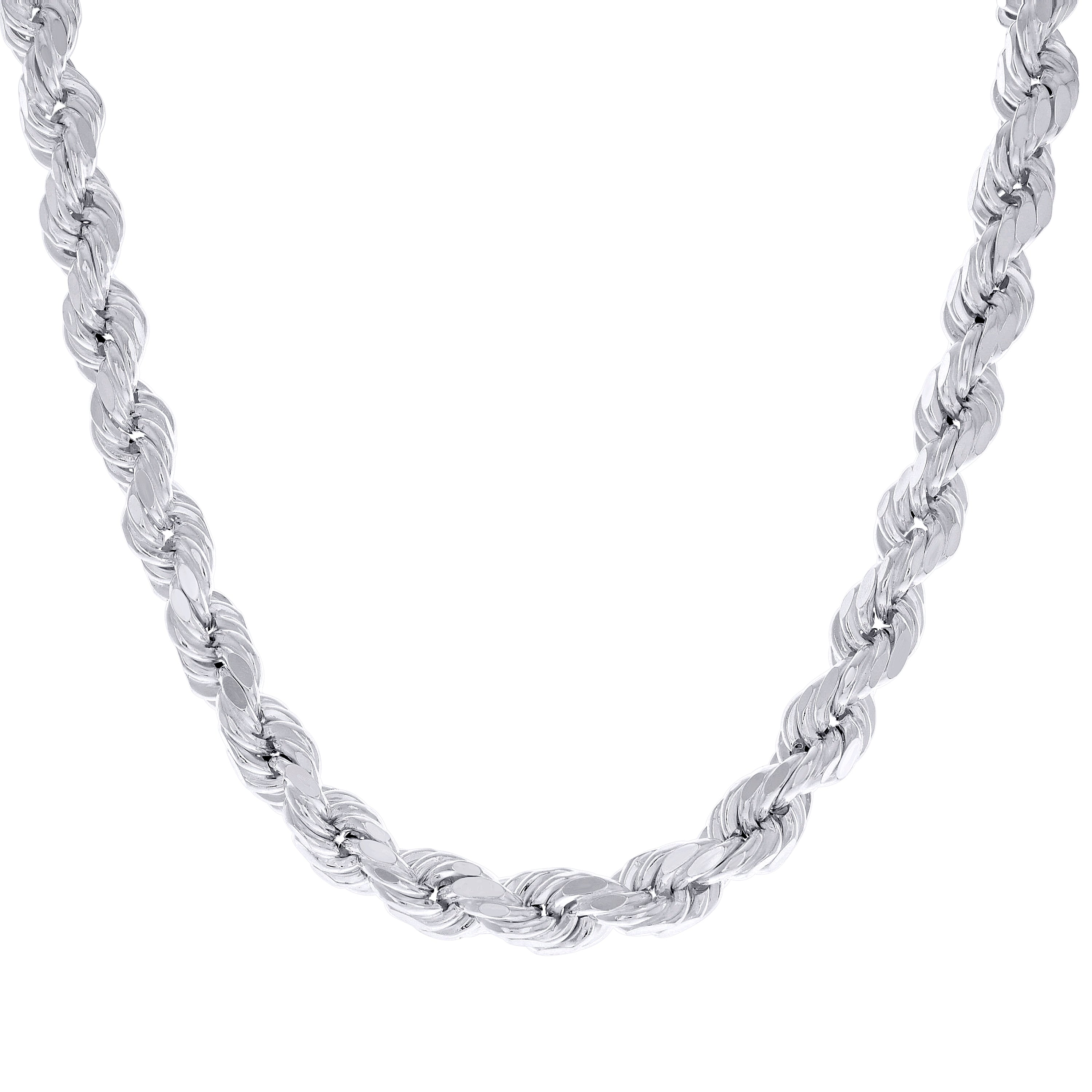 925 Sterling Silver Hollow Rope Chain Yellow 060 3mm