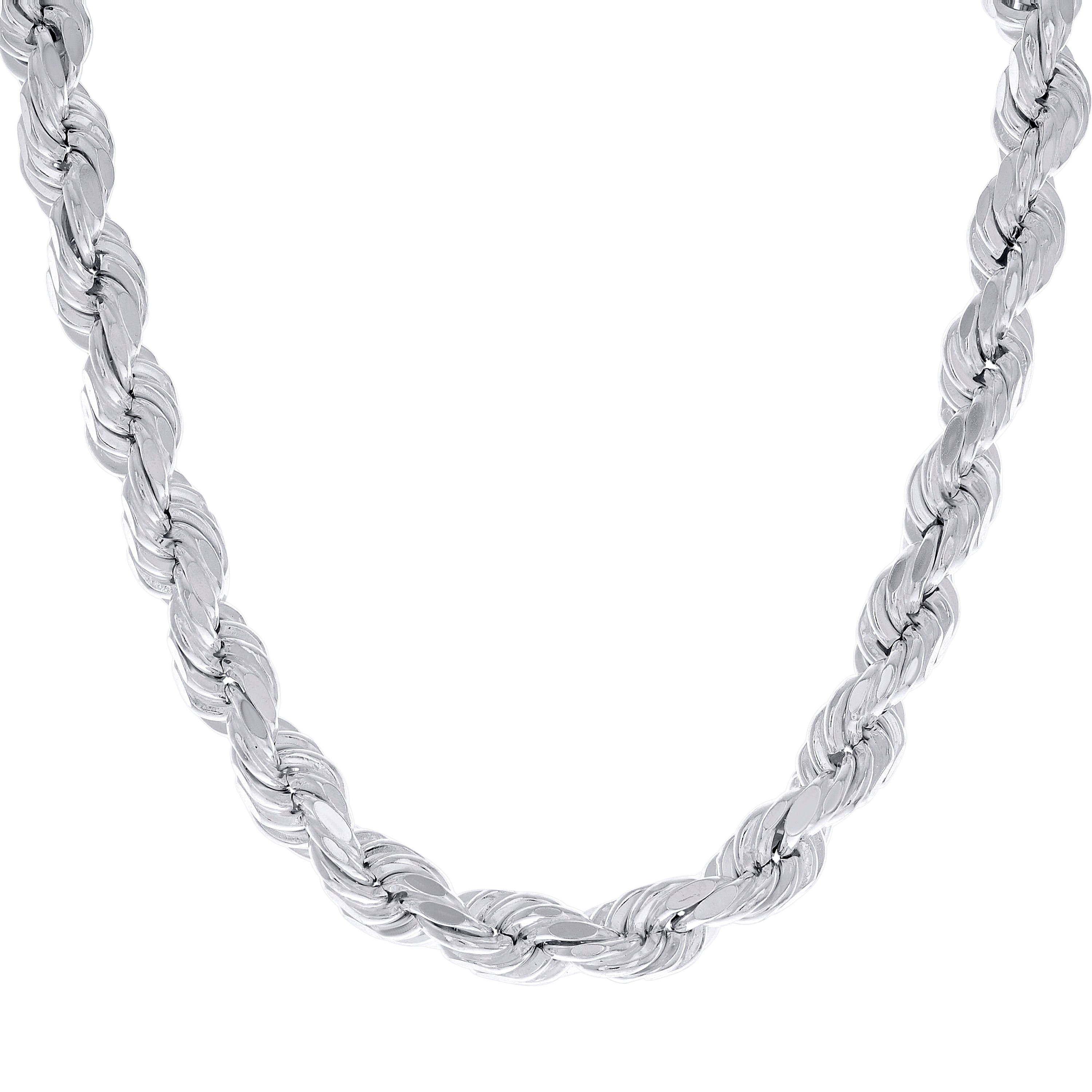 925 Sterling Silver Hollow Rope Chain Yellow 060 3mm