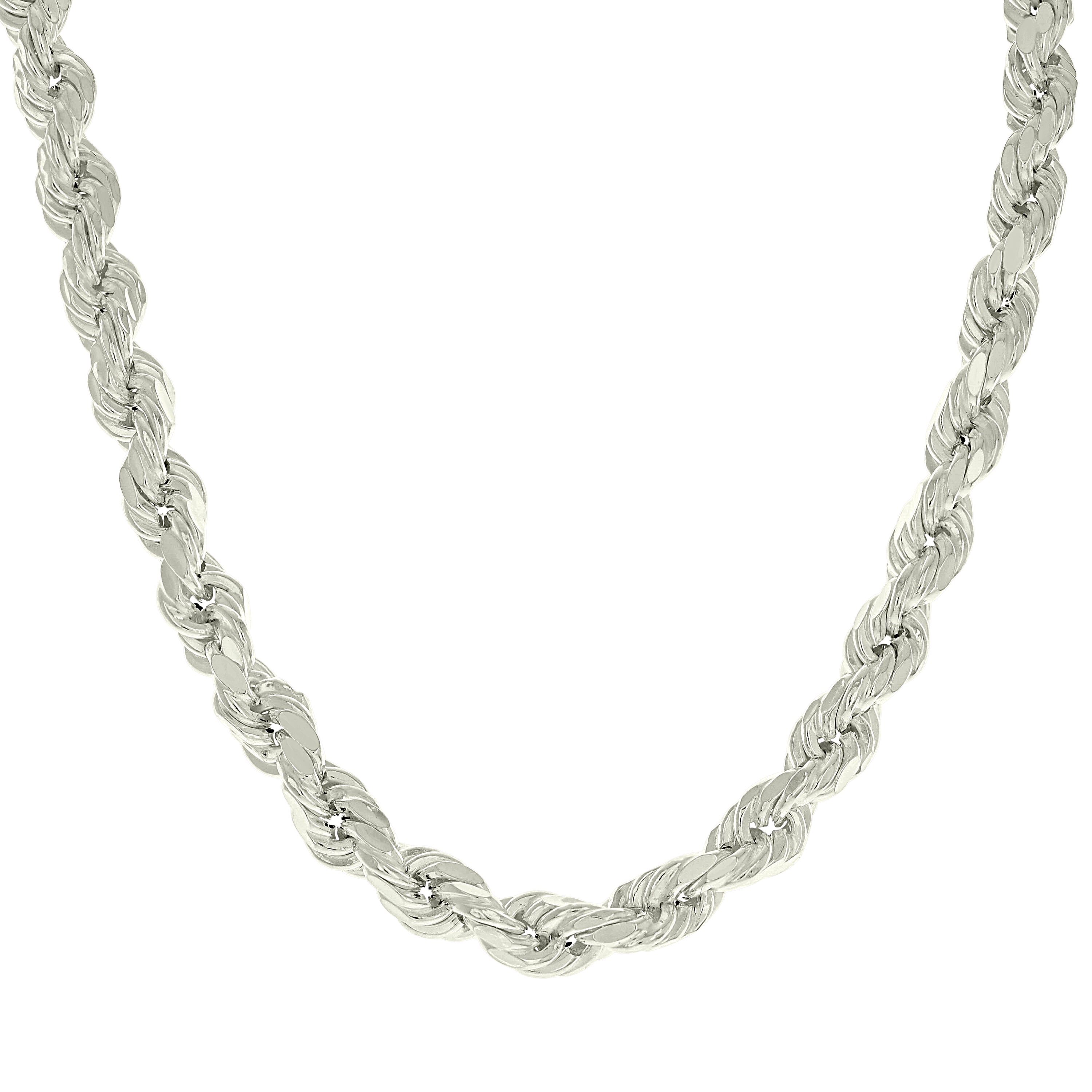 925 Sterling Silver Hollow Rope Chain Yellow 060 3mm