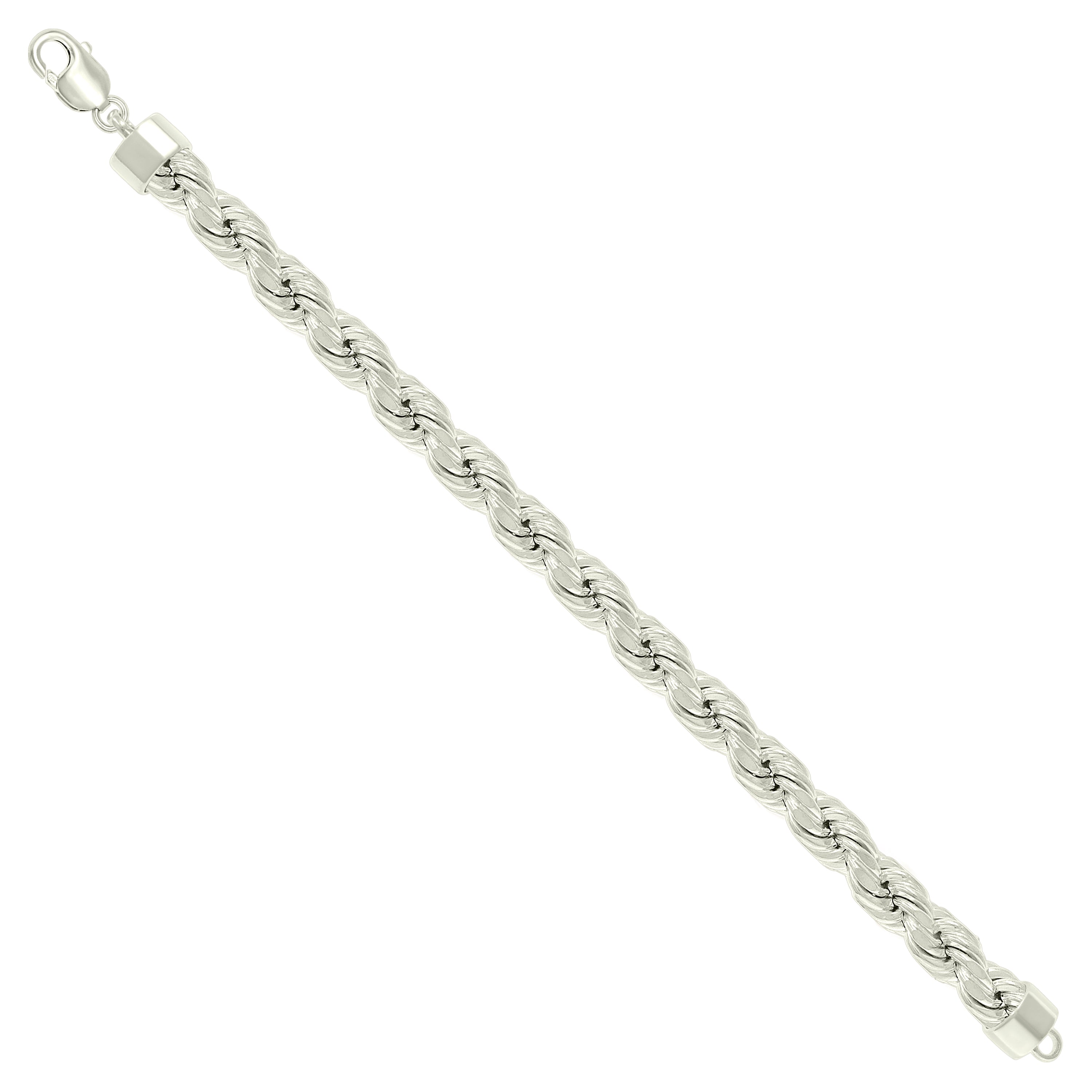 925 Sterling Silver Hollow Rope Chain Yellow 060 3mm