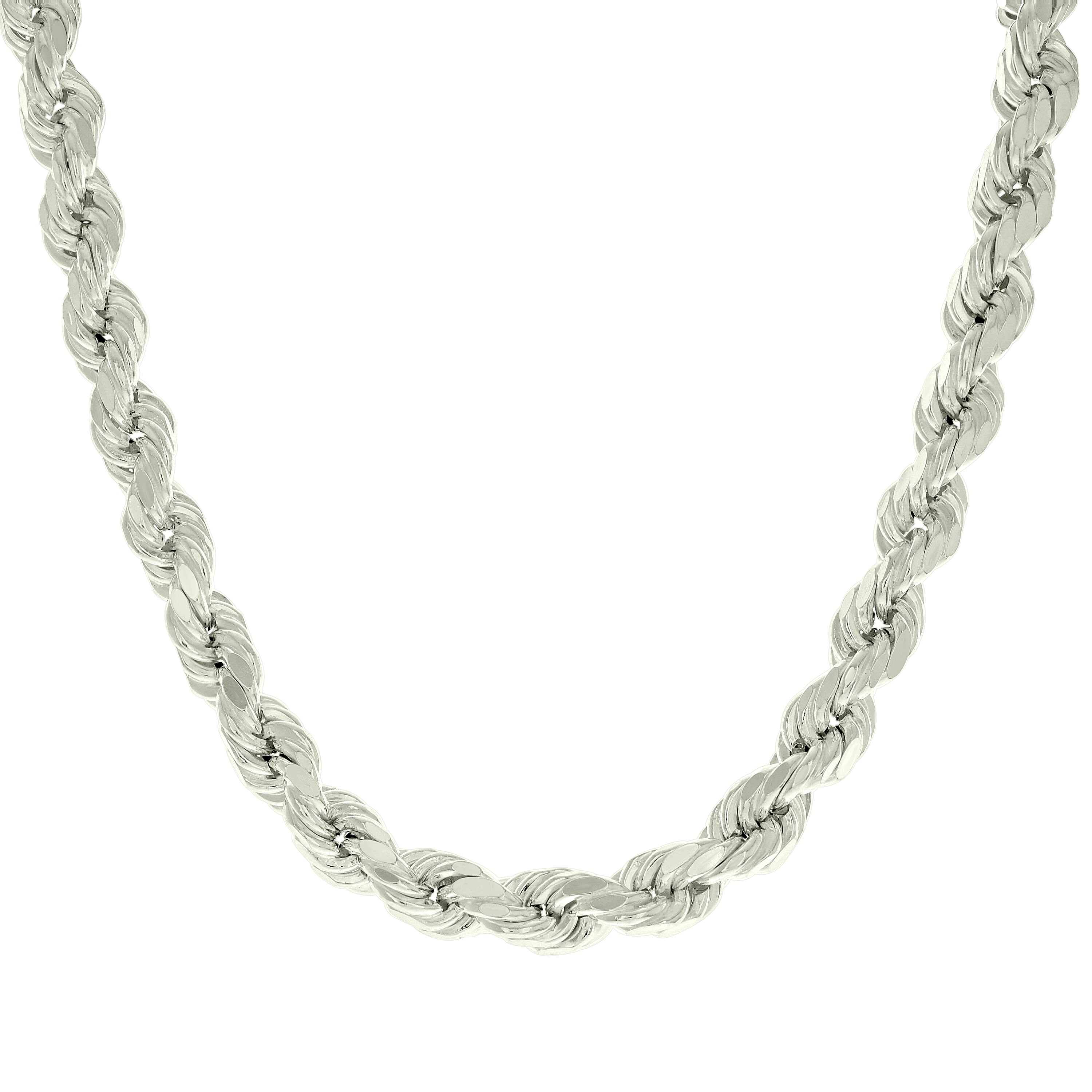 925 Sterling Silver Hollow Rope Chain Yellow 060 3mm