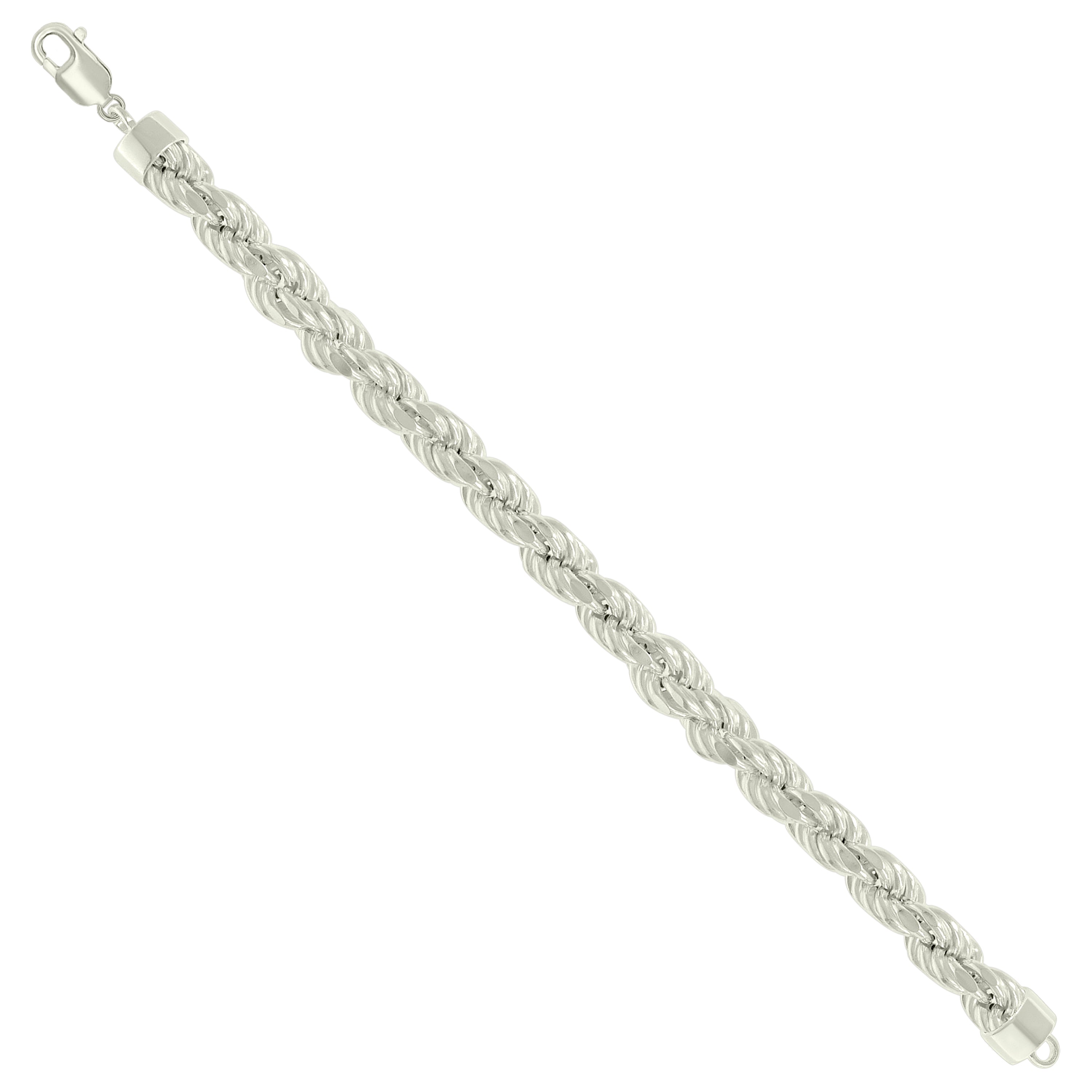 925 Sterling Silver Hollow Rope Chain Yellow 060 3mm