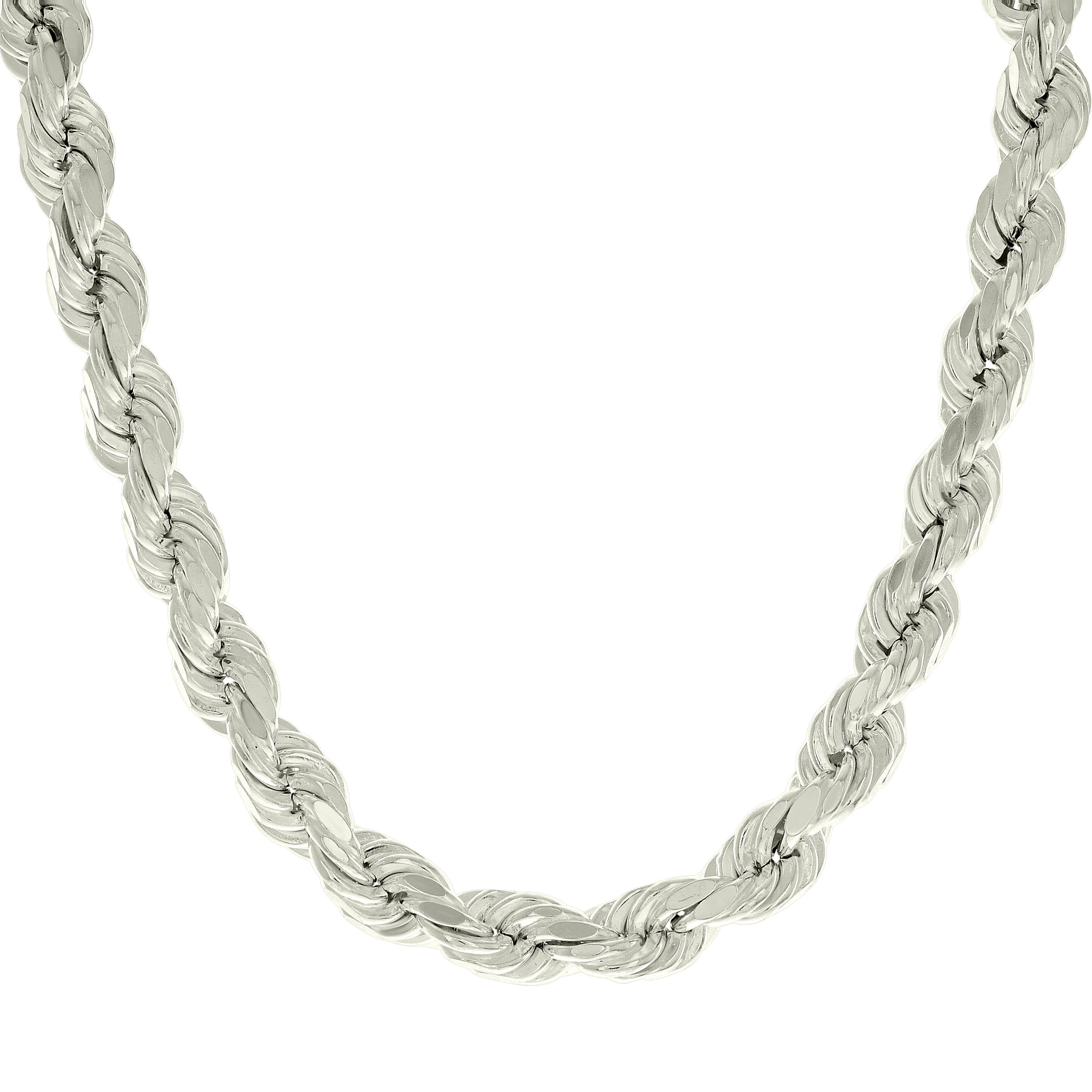 925 Sterling Silver Hollow Rope Chain Yellow 060 3mm