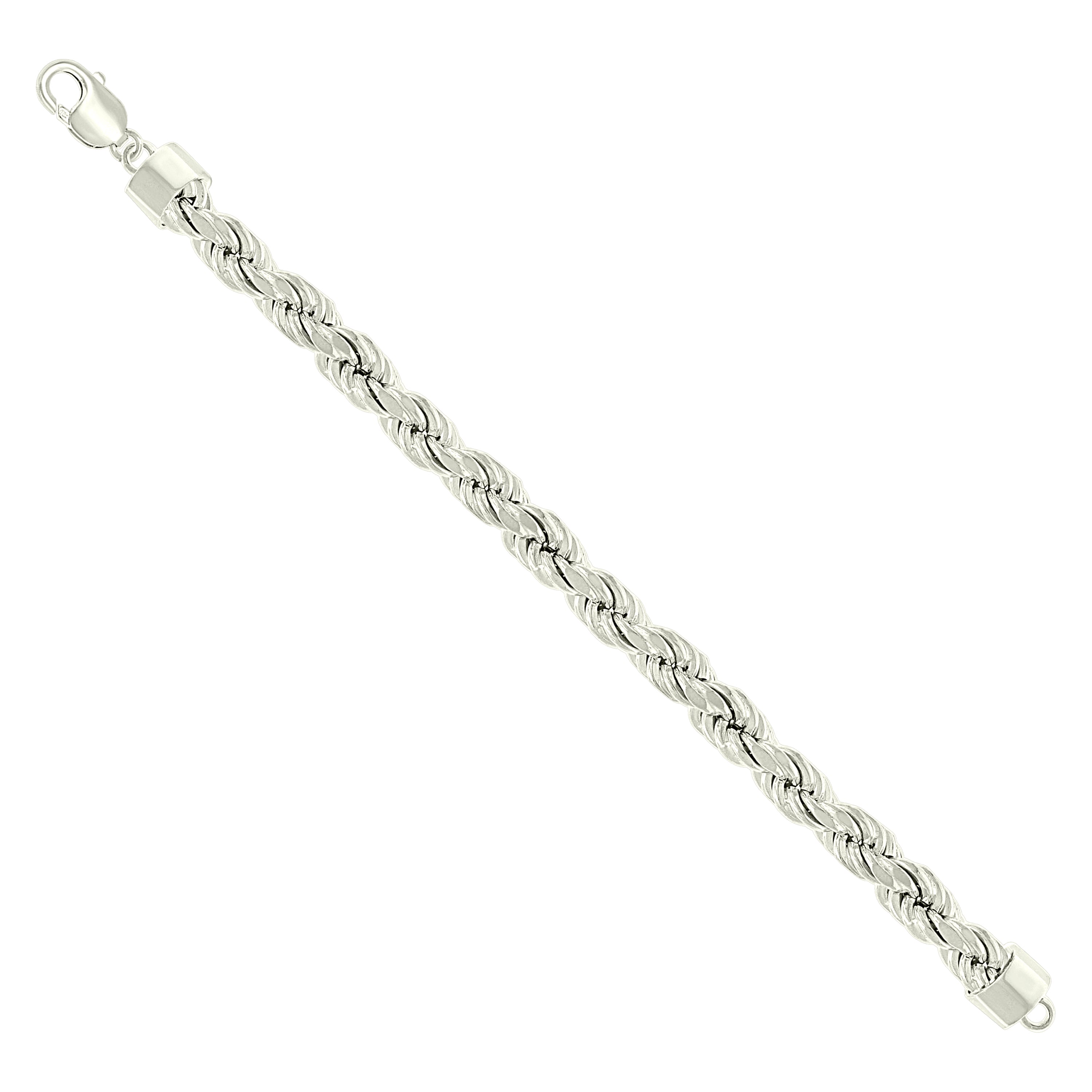 925 Sterling Silver Hollow Rope Chain Yellow 060 3mm