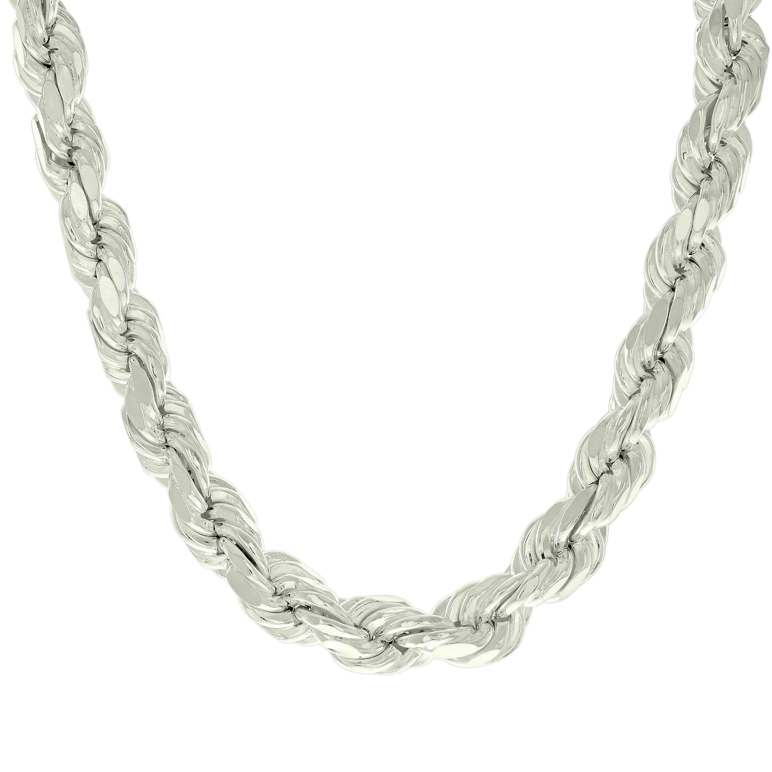 925 Sterling Silver Hollow Rope Chain Yellow 060 3mm