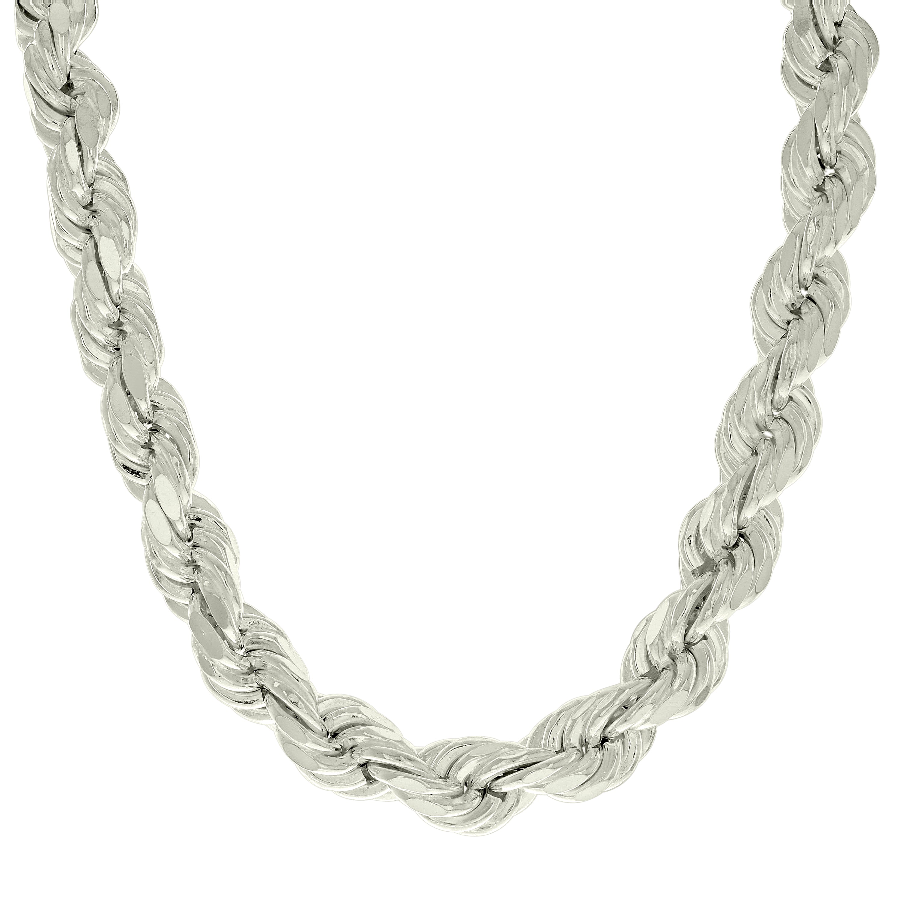 925 Sterling Silver Hollow Rope Chain Yellow 060 3mm