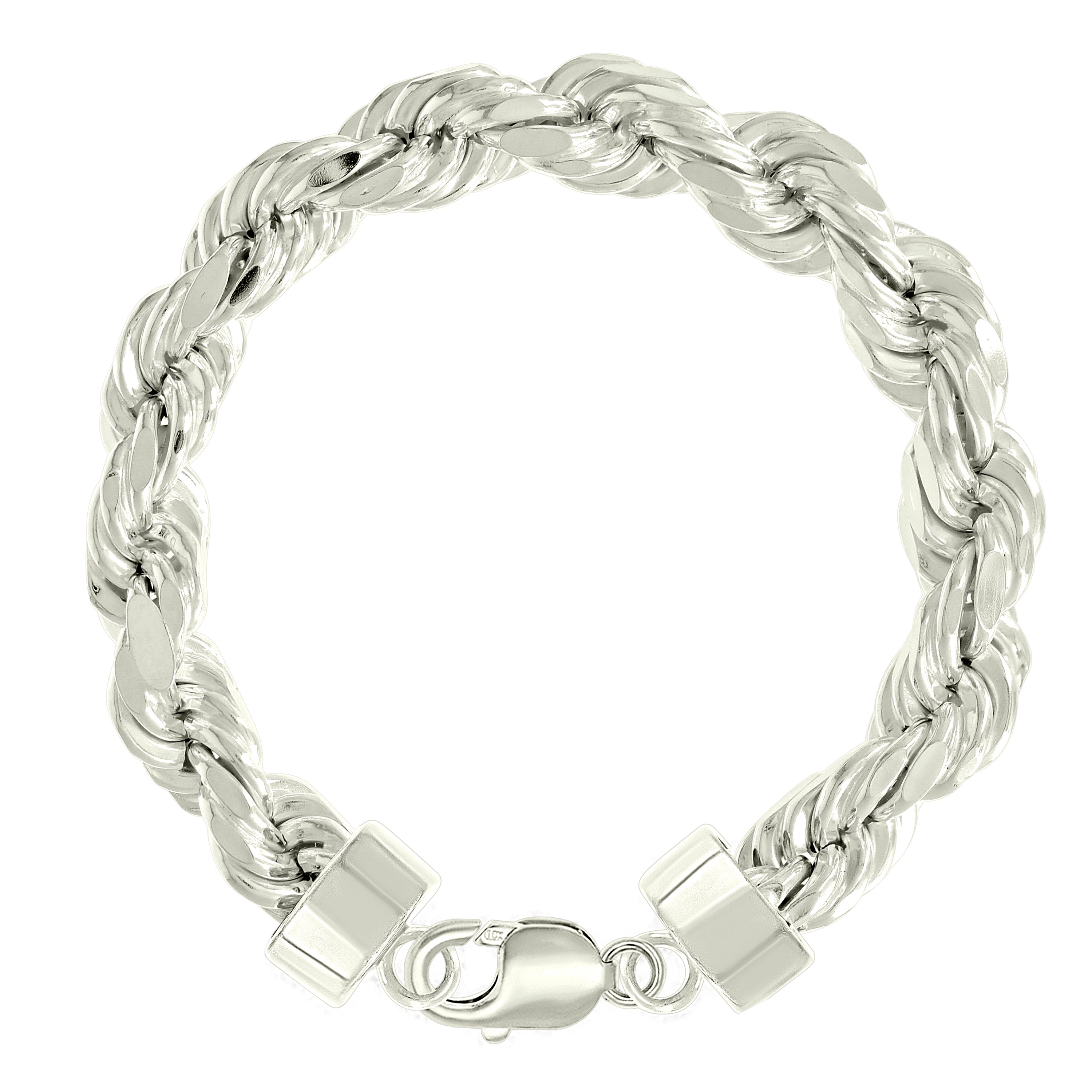 925 Sterling Silver Hollow Rope Chain Yellow 060 3mm