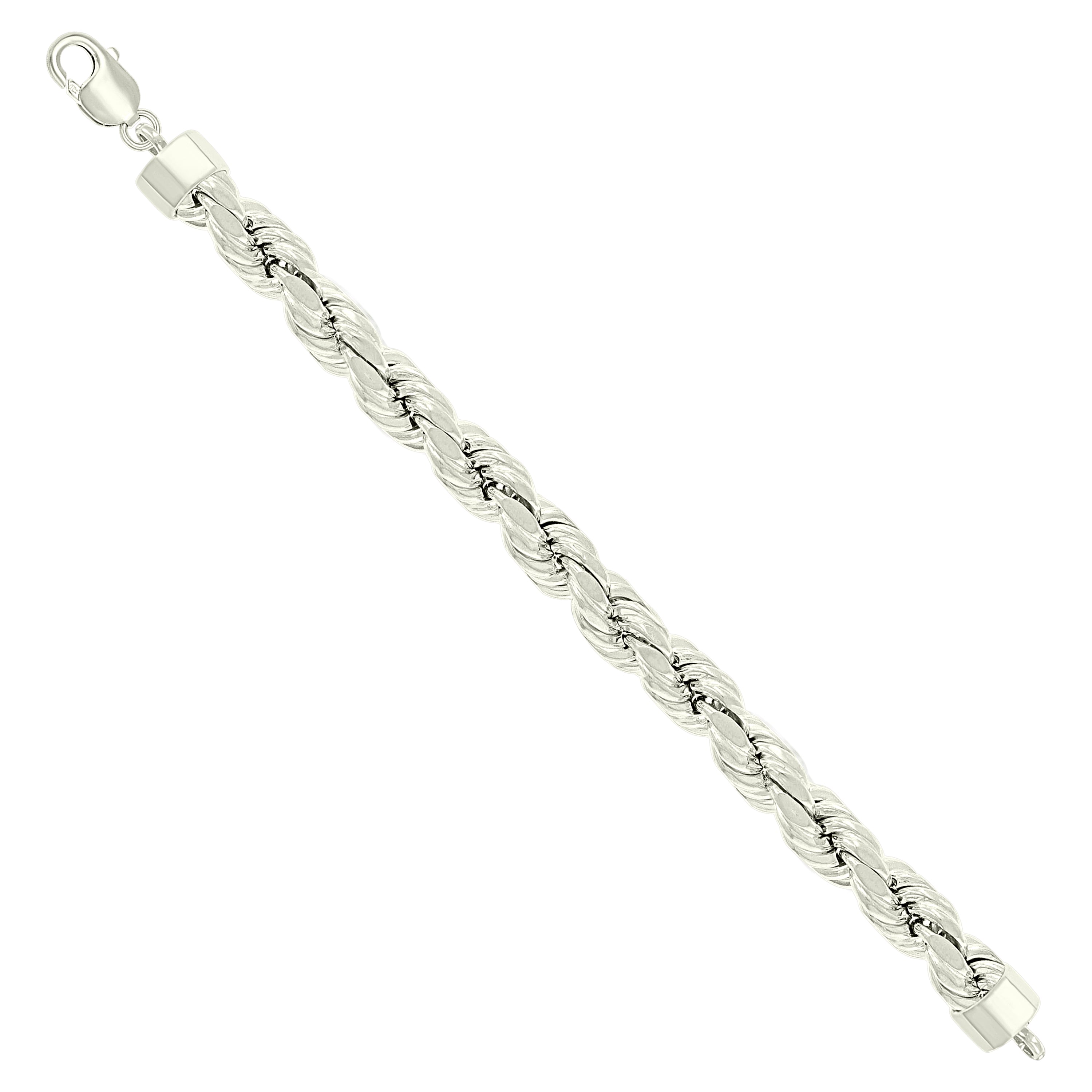 925 Sterling Silver Hollow Rope Chain Yellow 060 3mm
