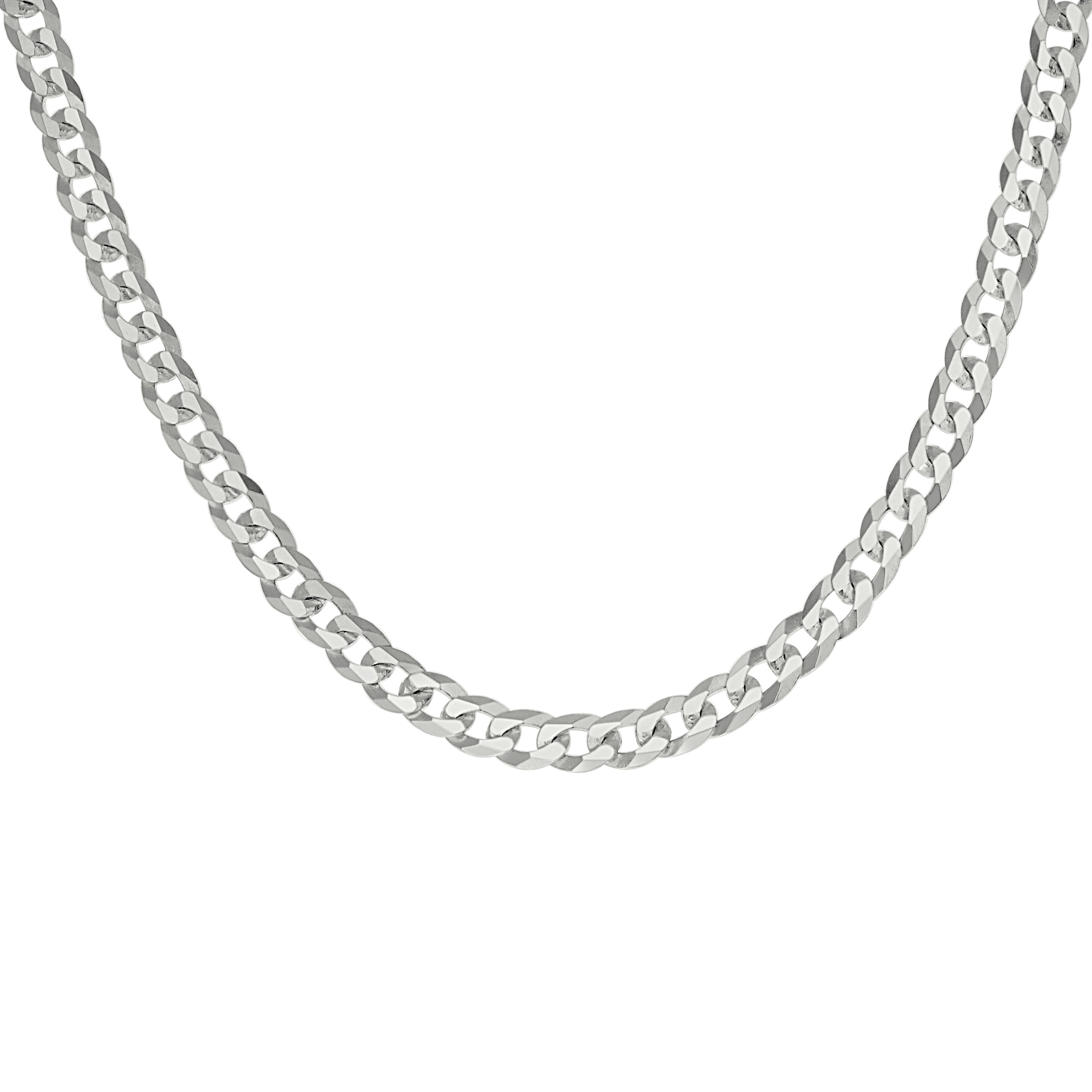 925 Sterling Silver Solid Super Flat Cuban Chain Silver 060 2.3mm