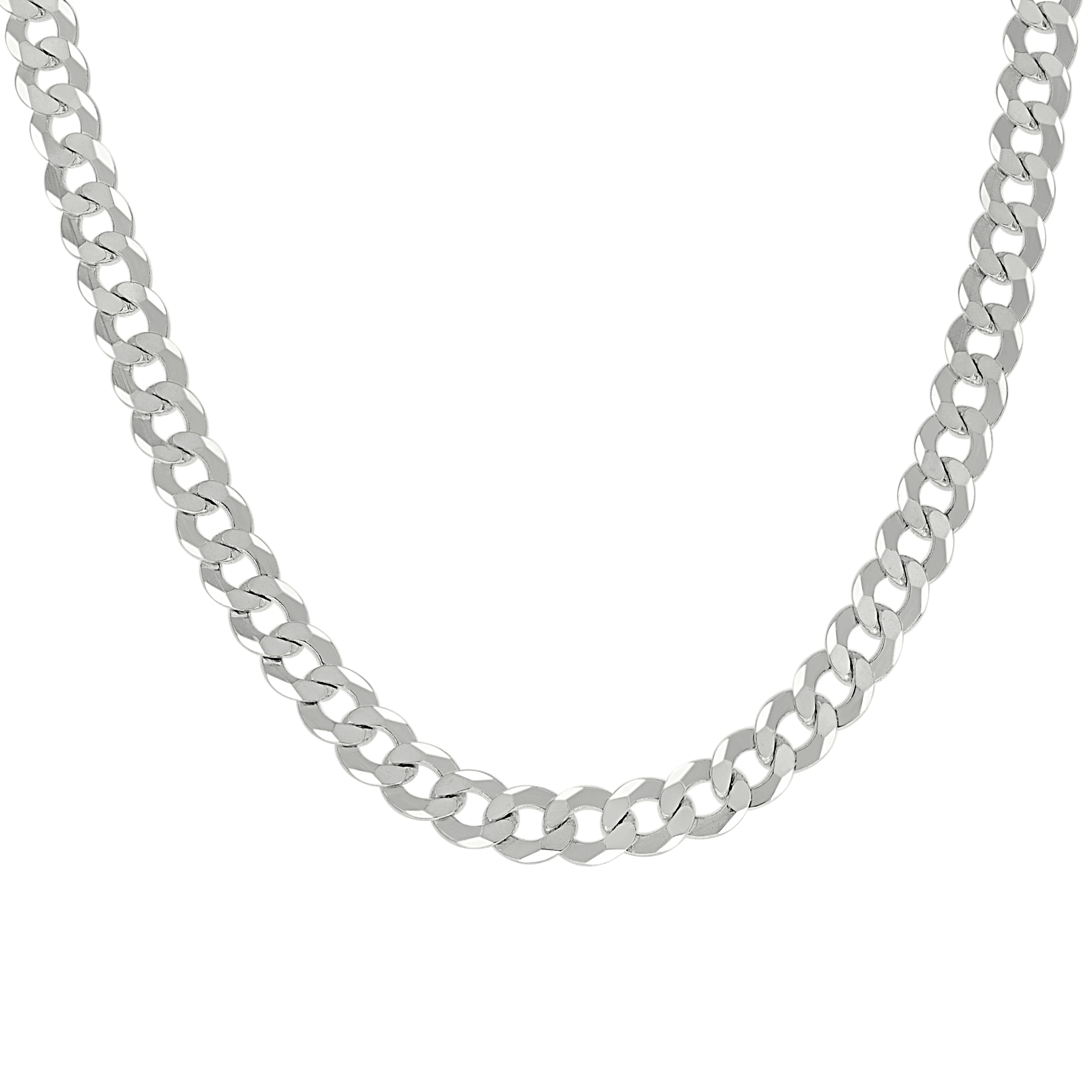 925 Sterling Silver Solid Super Flat Cuban Chain Silver 060 2.3mm