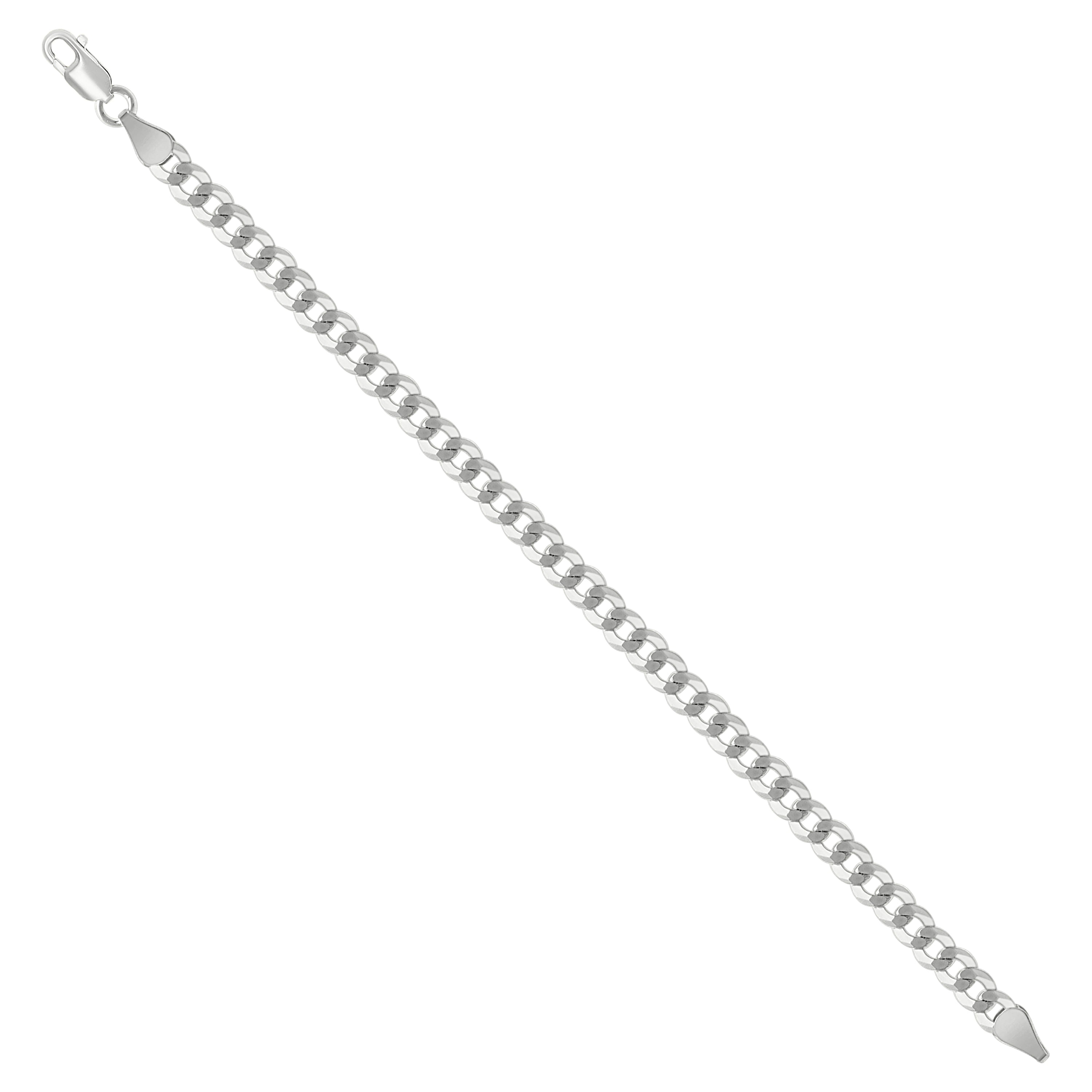 925 Sterling Silver Solid Super Flat Cuban Chain Silver 060 2.3mm