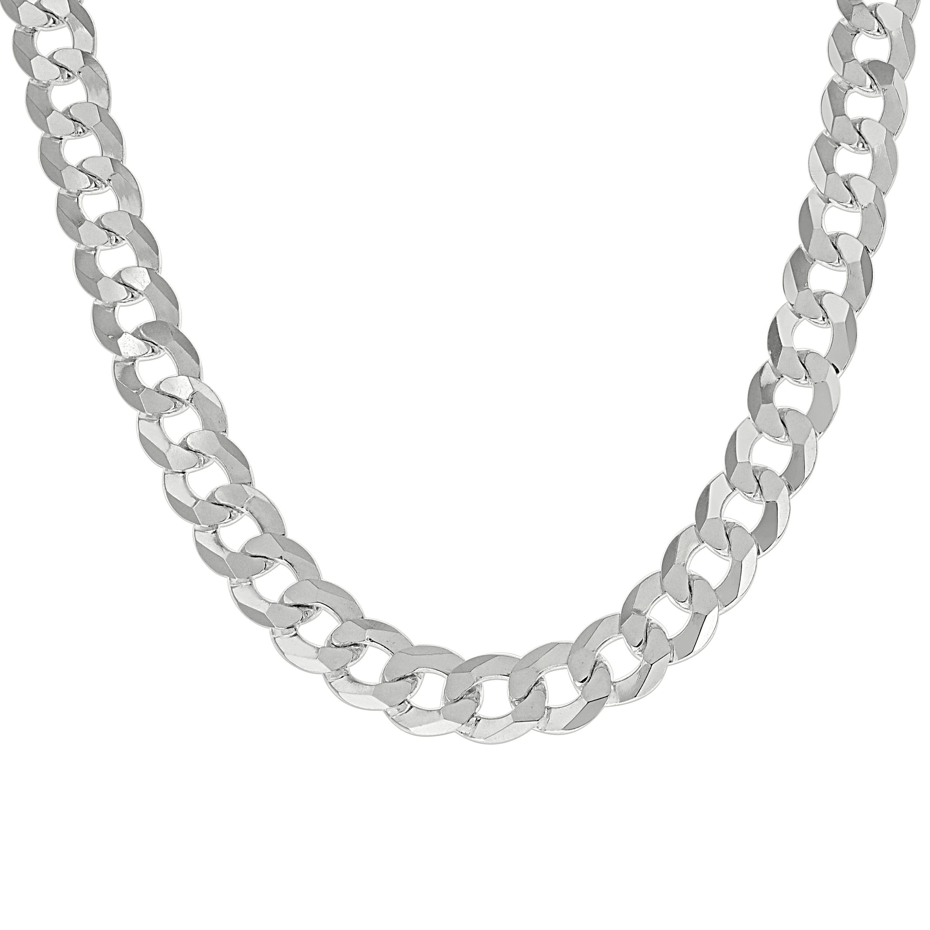 925 Sterling Silver Solid Super Flat Cuban Chain Silver 060 2.3mm