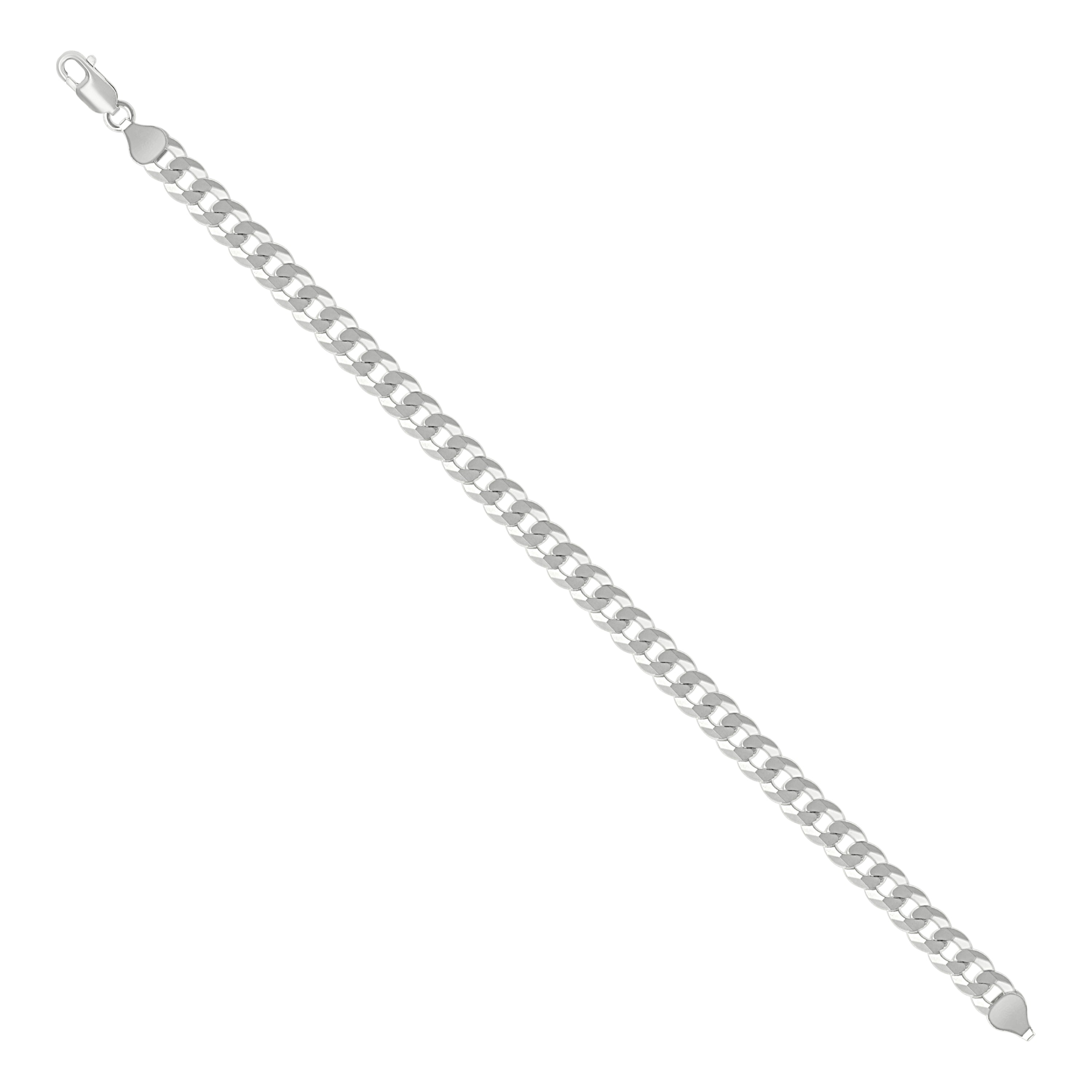 925 Sterling Silver Solid Super Flat Cuban Chain Silver 060 2.3mm