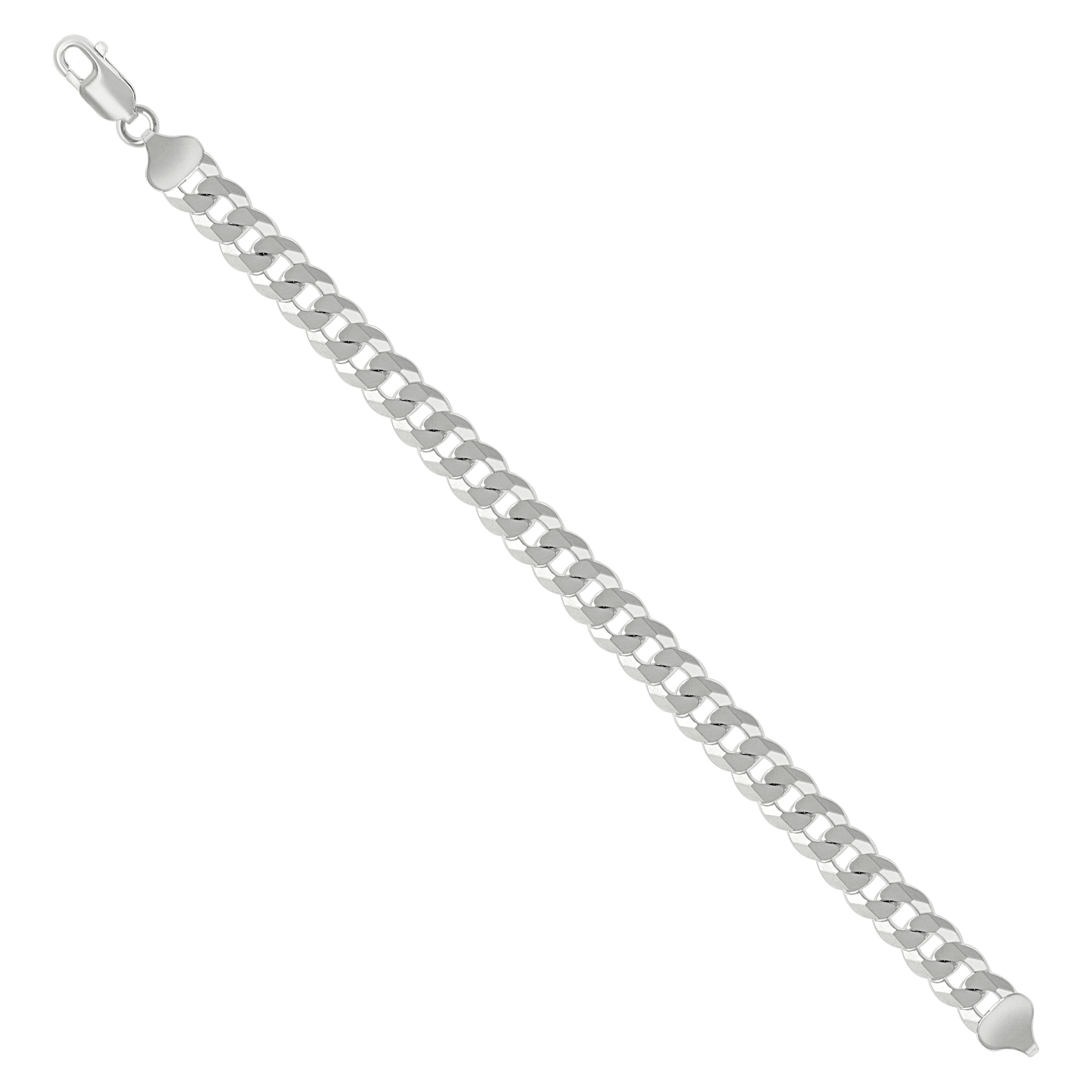 925 Sterling Silver Solid Super Flat Cuban Chain Silver 060 2.3mm