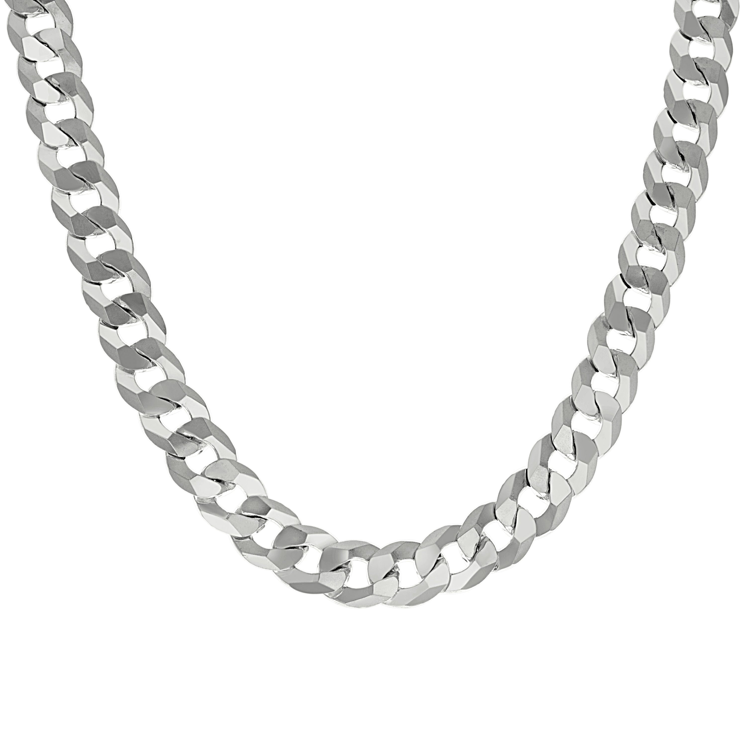 925 Sterling Silver Solid Super Flat Cuban Chain Silver 060 2.3mm