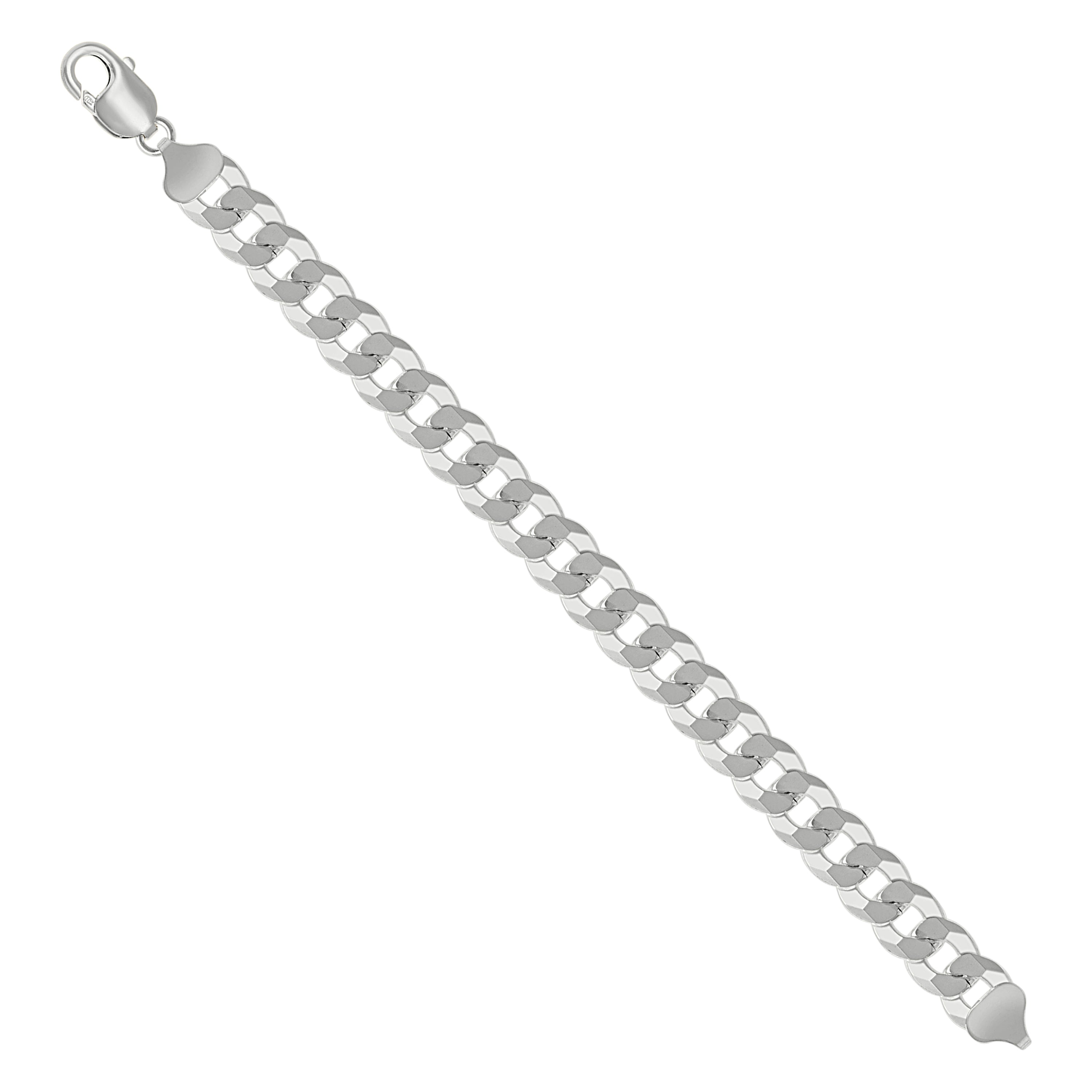 925 Sterling Silver Solid Super Flat Cuban Chain Silver 060 2.3mm