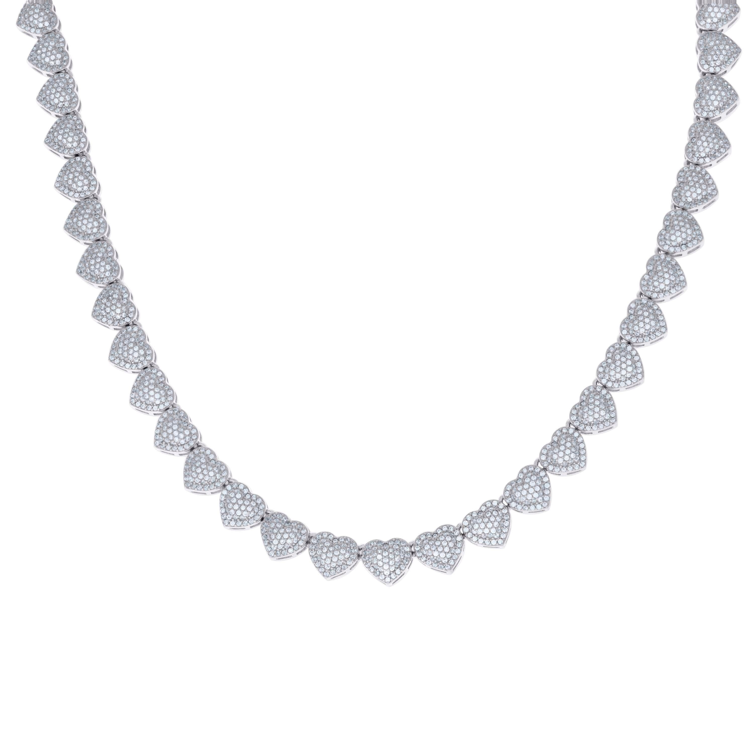 925 Sterling Silver Moissanite Necklace 8mm