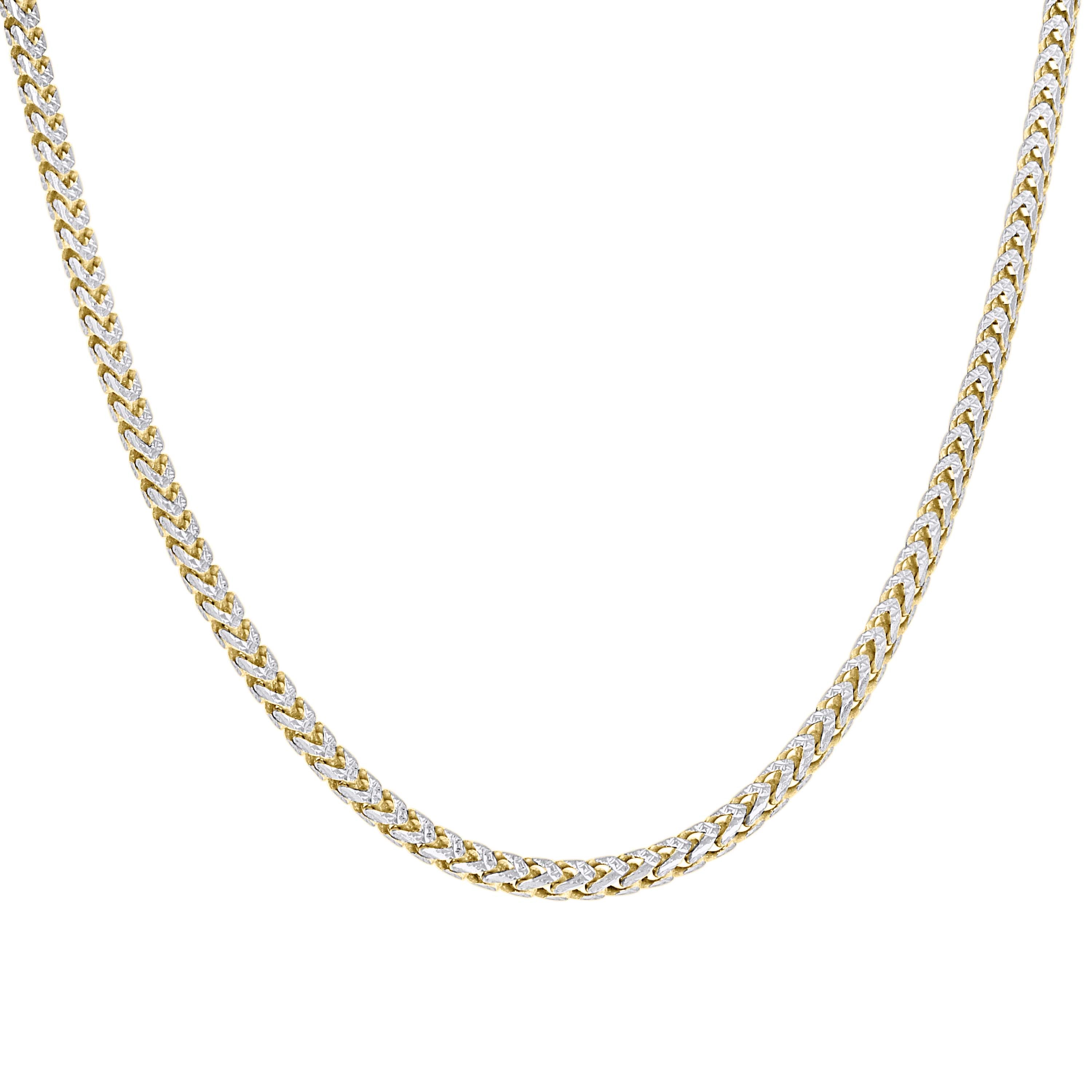 925 Silver Solid Franco Chain Rhodium 030 0.5mm