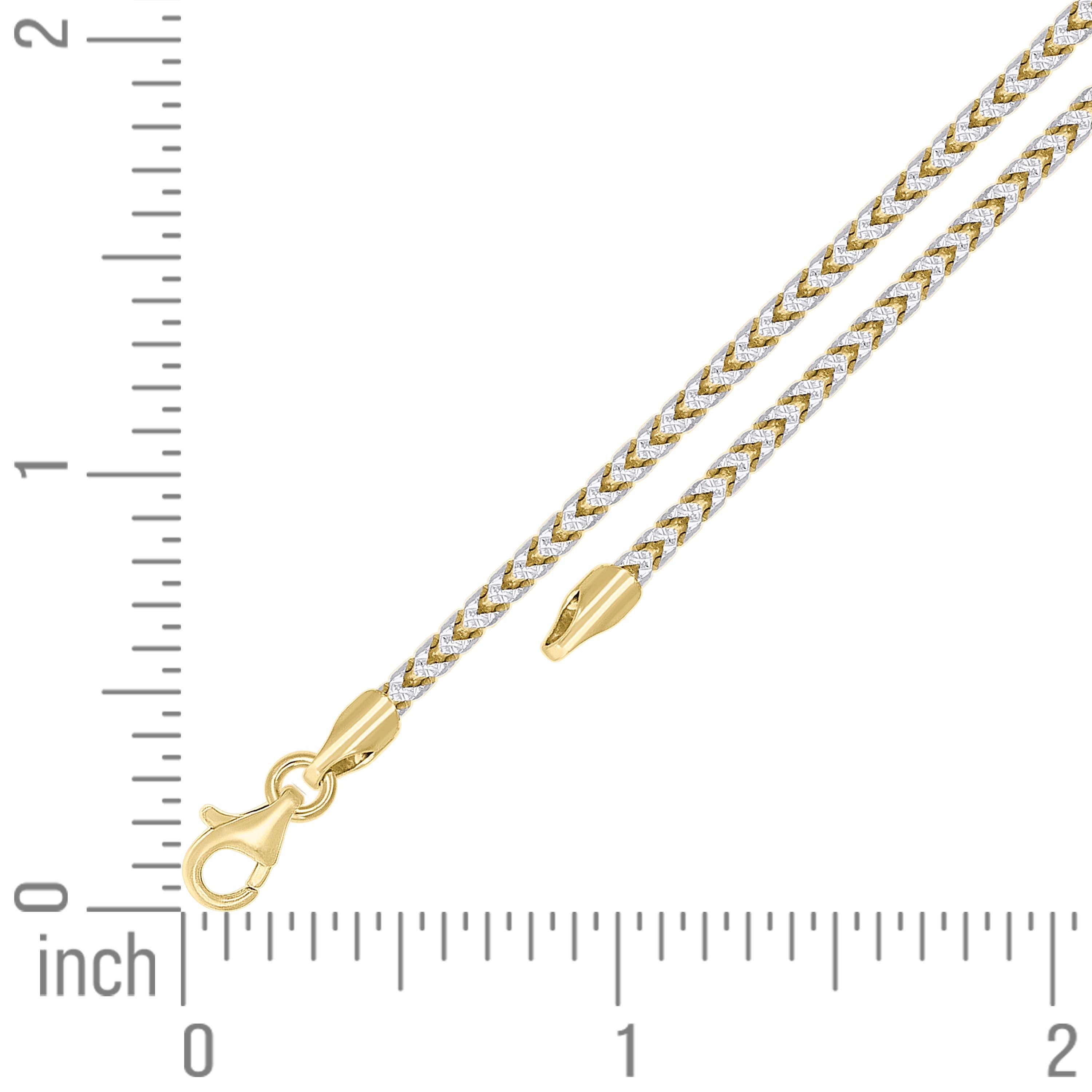 925 Silver Solid Franco Chain Rhodium 030 0.5mm