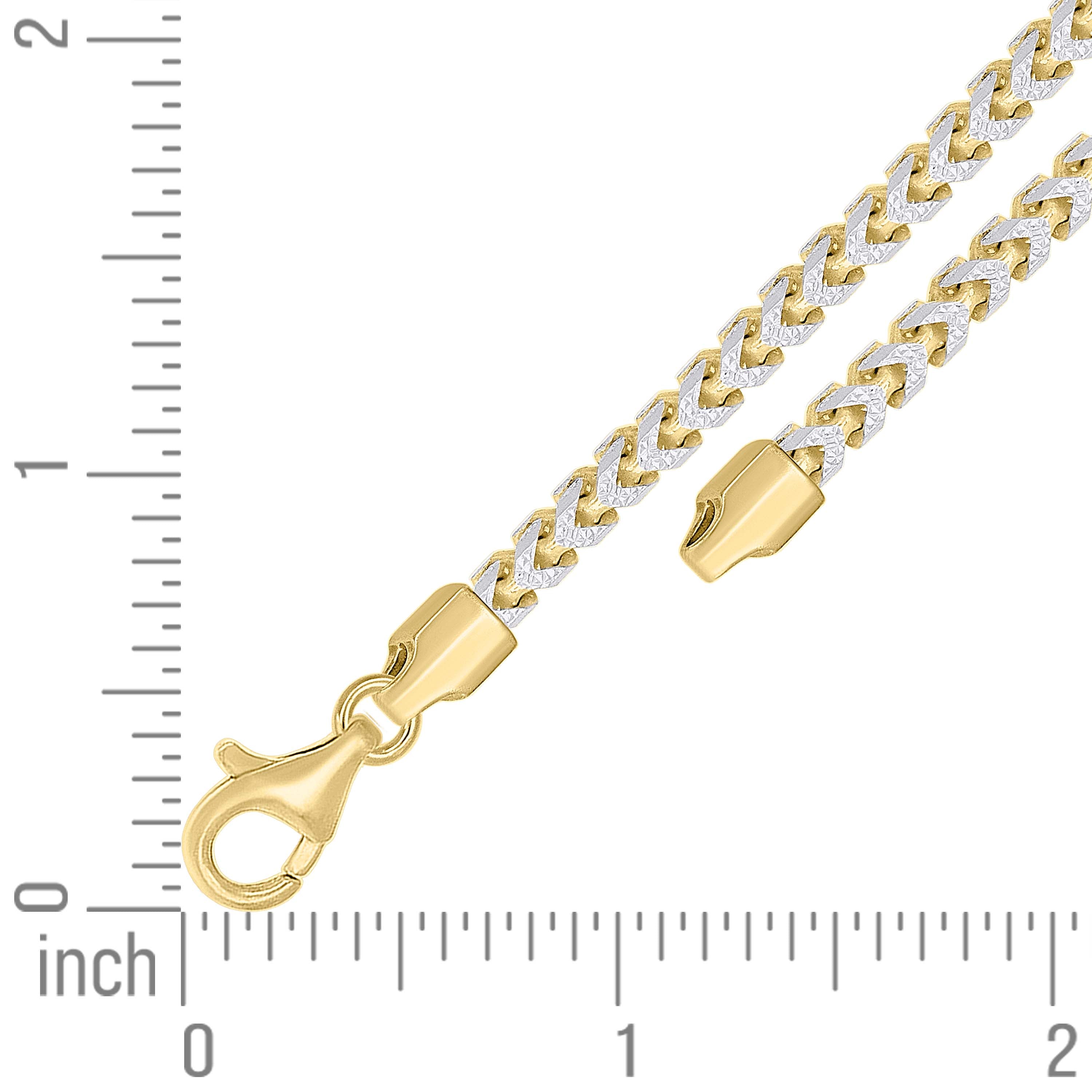 925 Silver Solid Franco Chain Rhodium 030 0.5mm