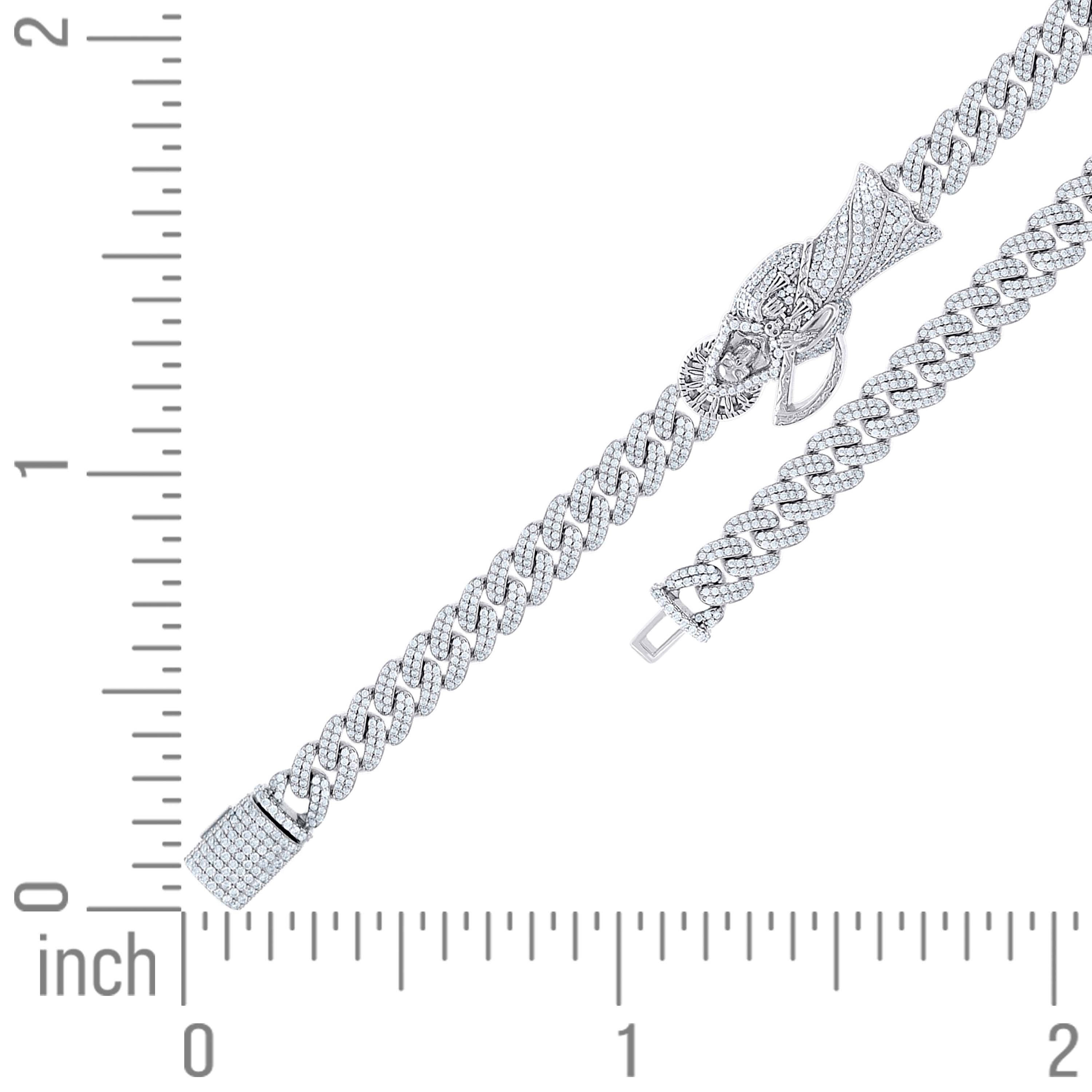 925 Sterling Silver Moissanite Bracelet 8.5