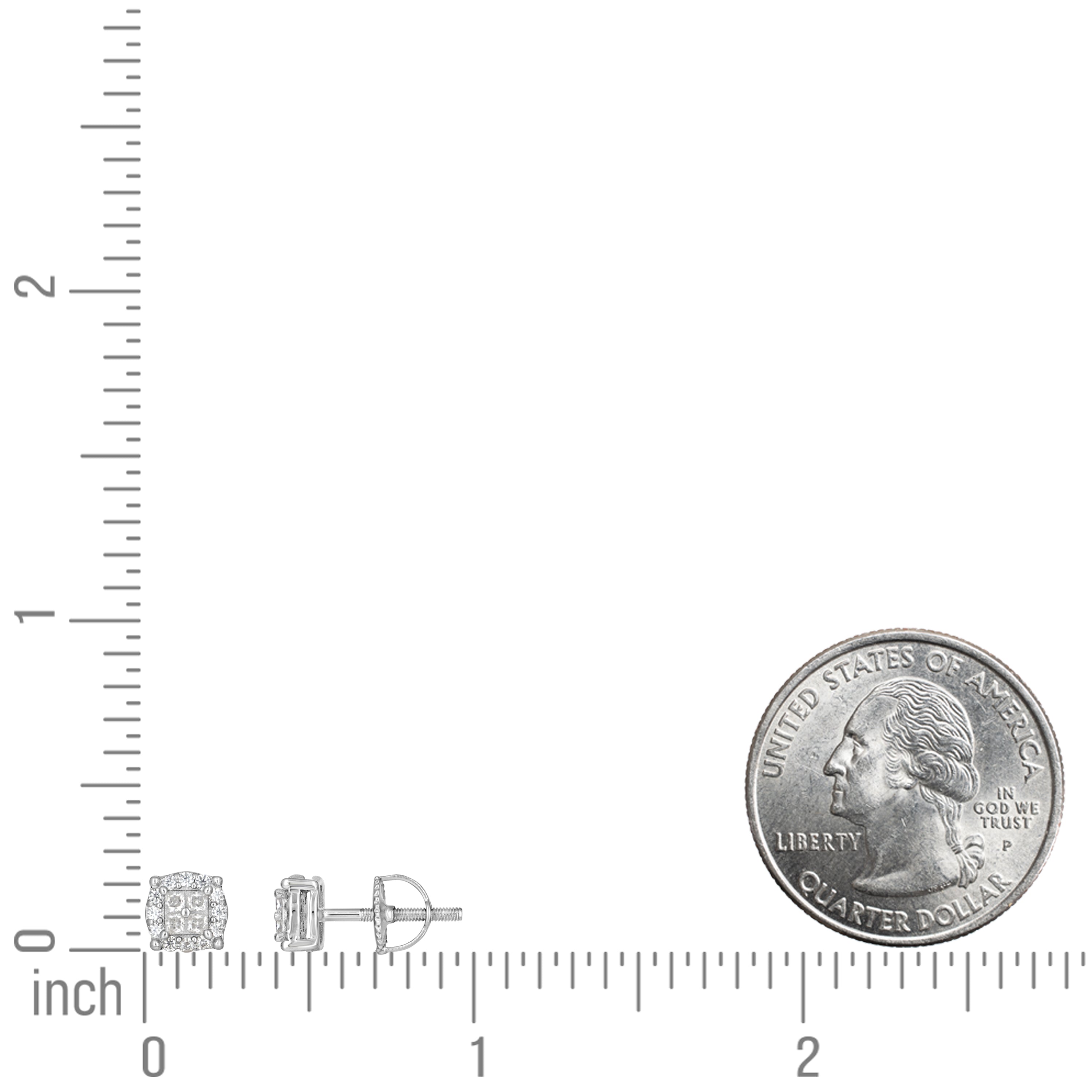 925 Sterling Silver 0.31Ctw Moissanite Earrings