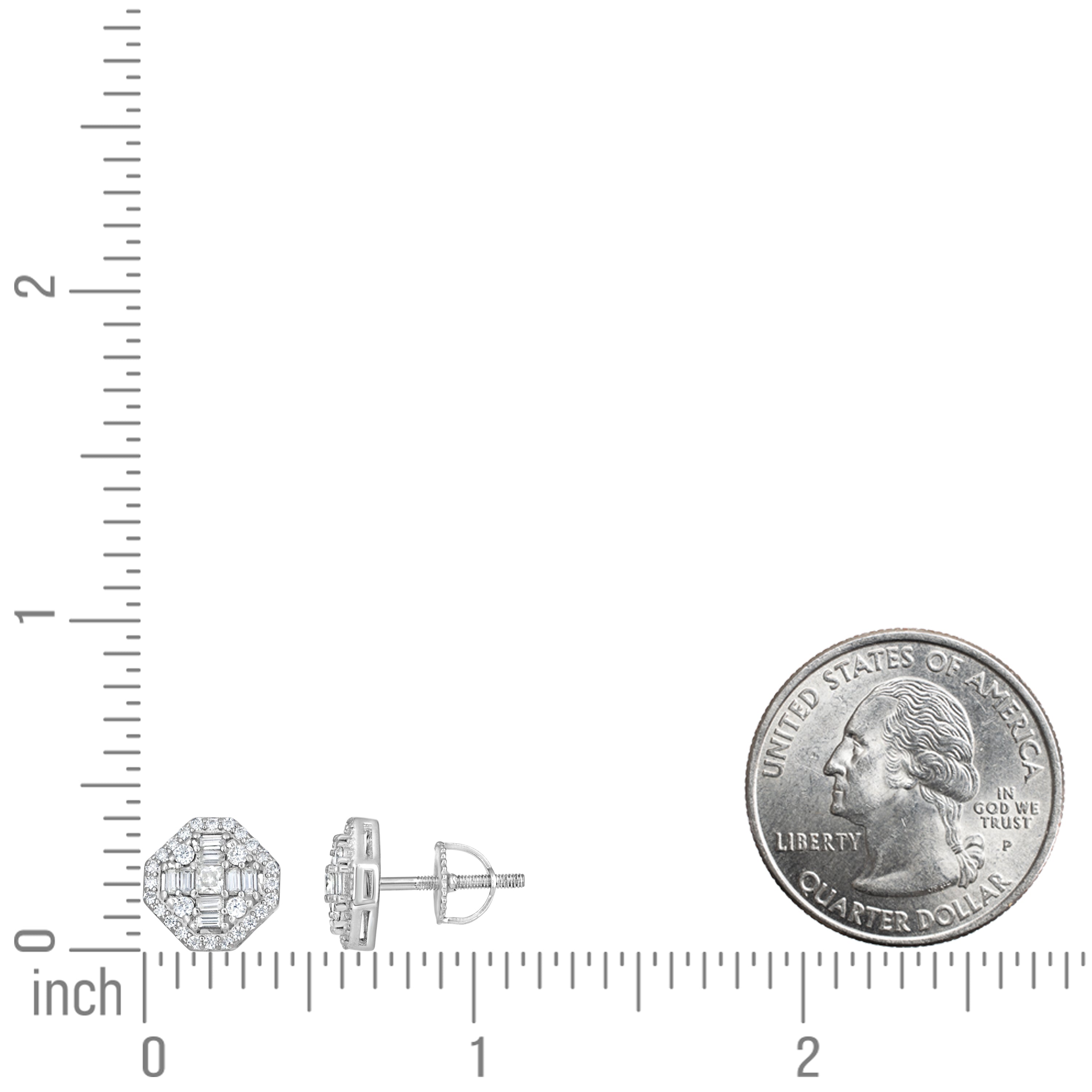 925 Sterling Silver 0.31Ctw Moissanite Earrings