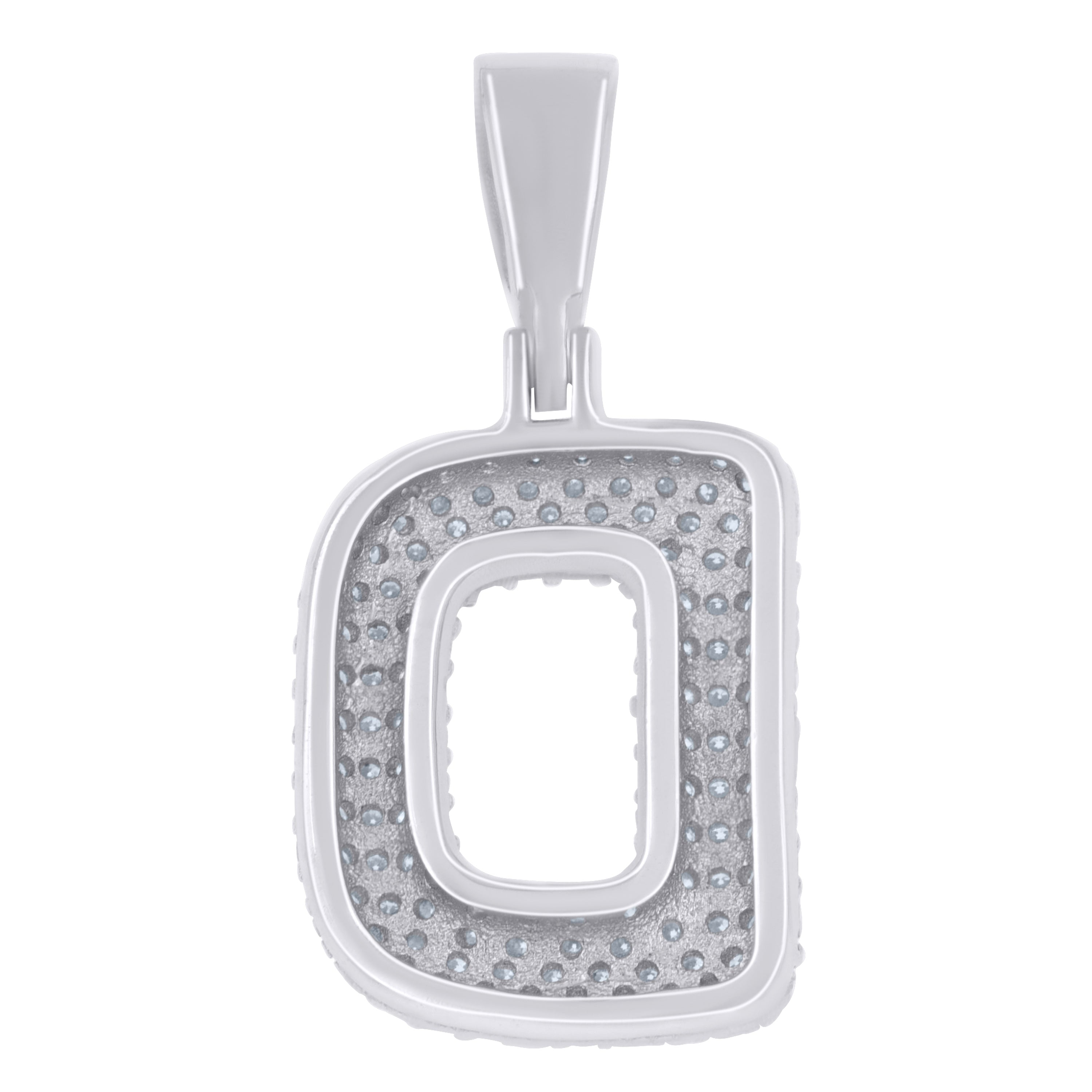 925 Sterling Silver Initial Letter Moissanite Pendant