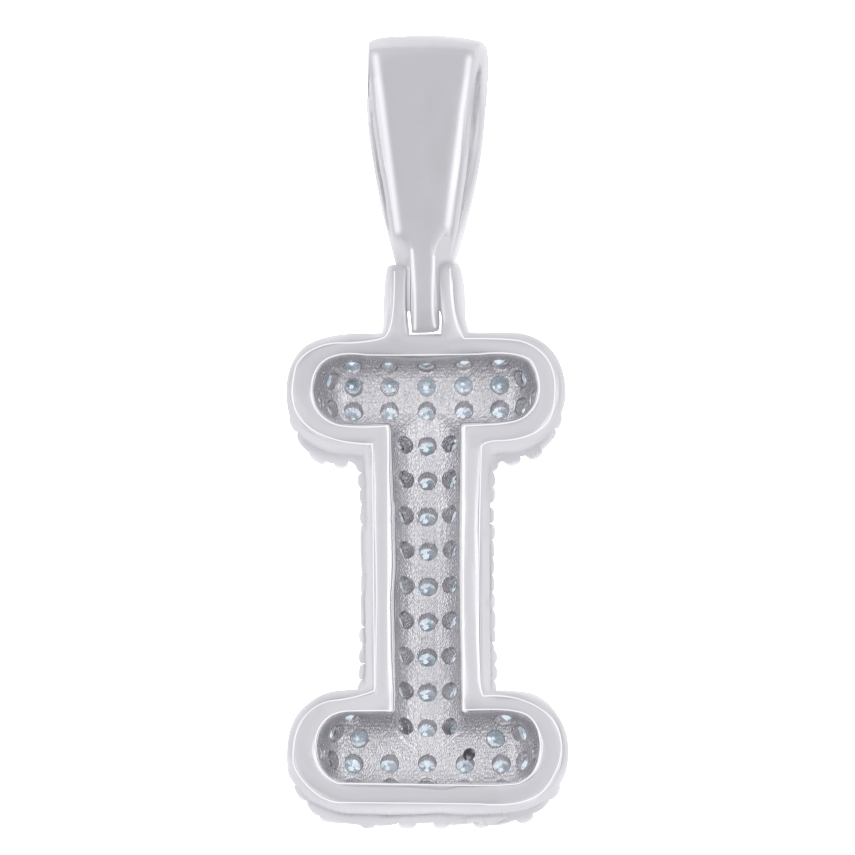 925 Sterling Silver Initial Letter Moissanite Pendant
