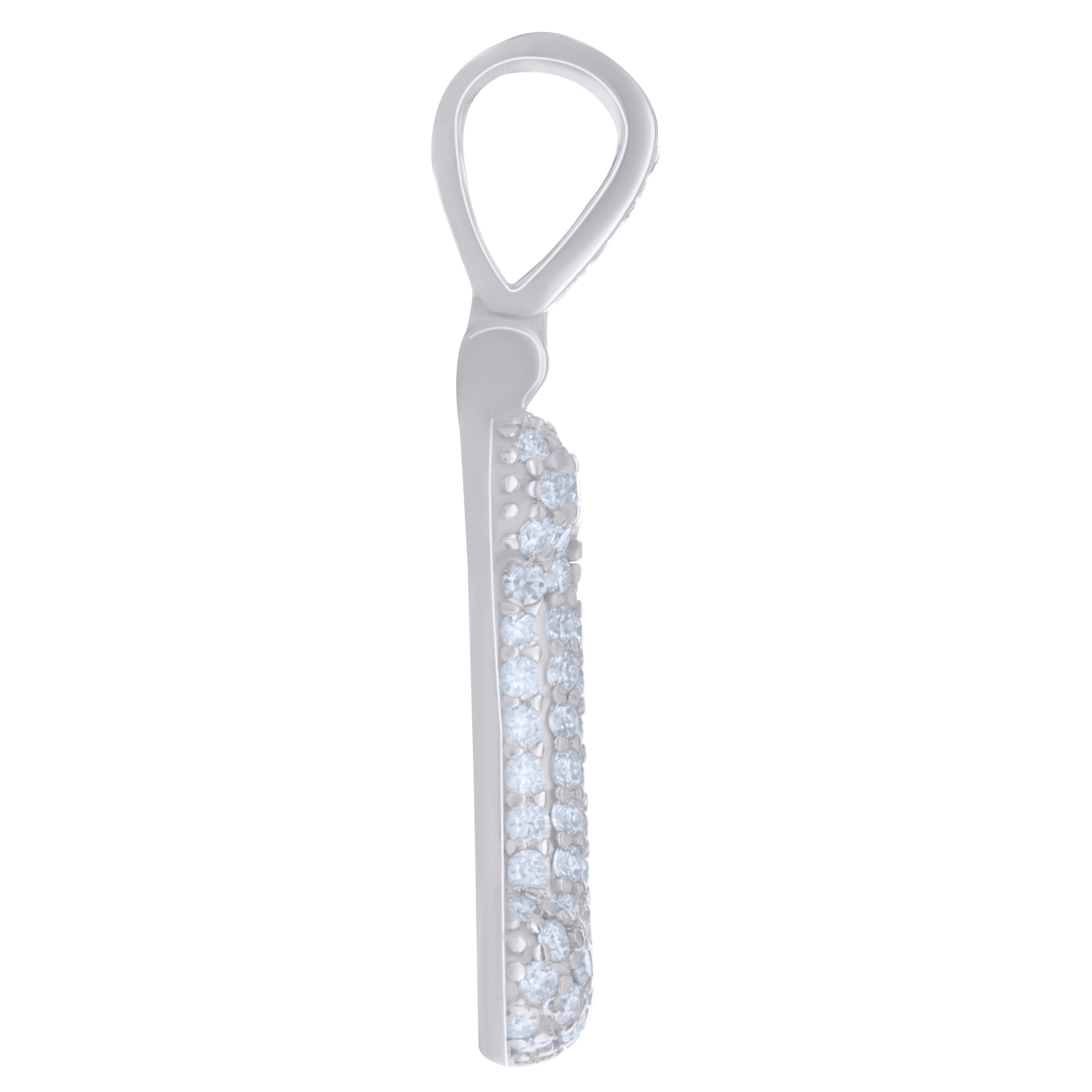 925 Sterling Silver Initial Letter Moissanite Pendant