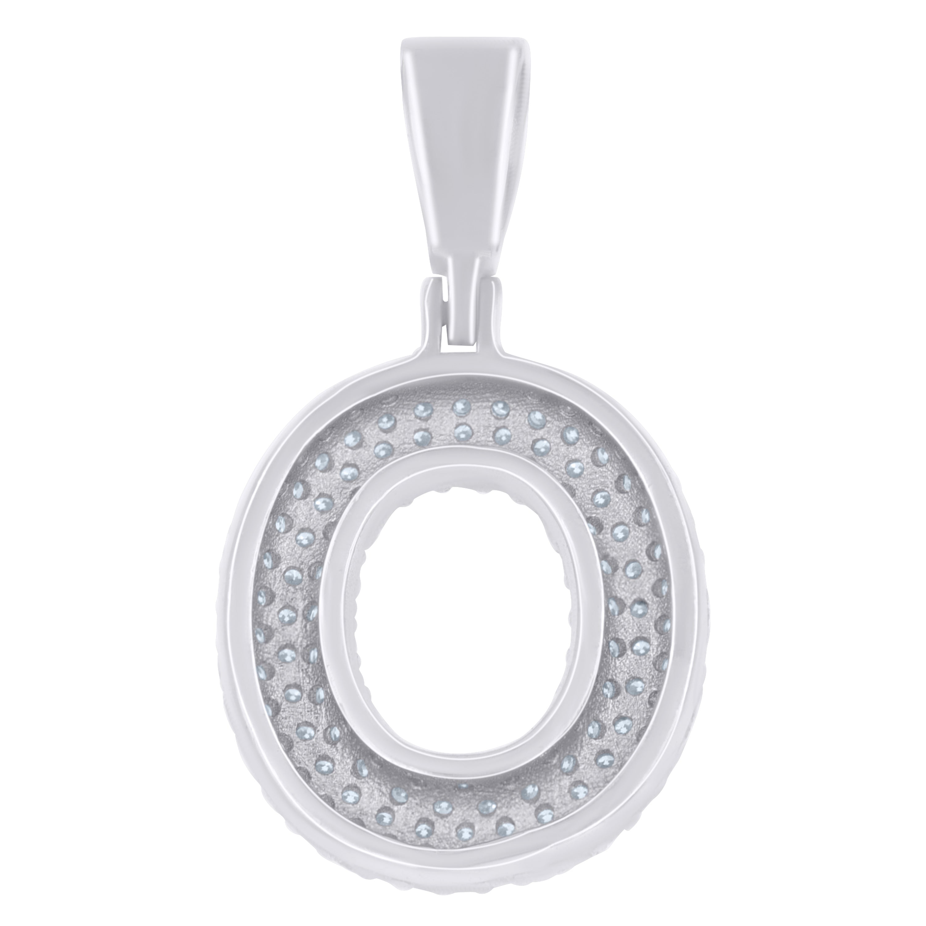 925 Sterling Silver Initial Letter Moissanite Pendant