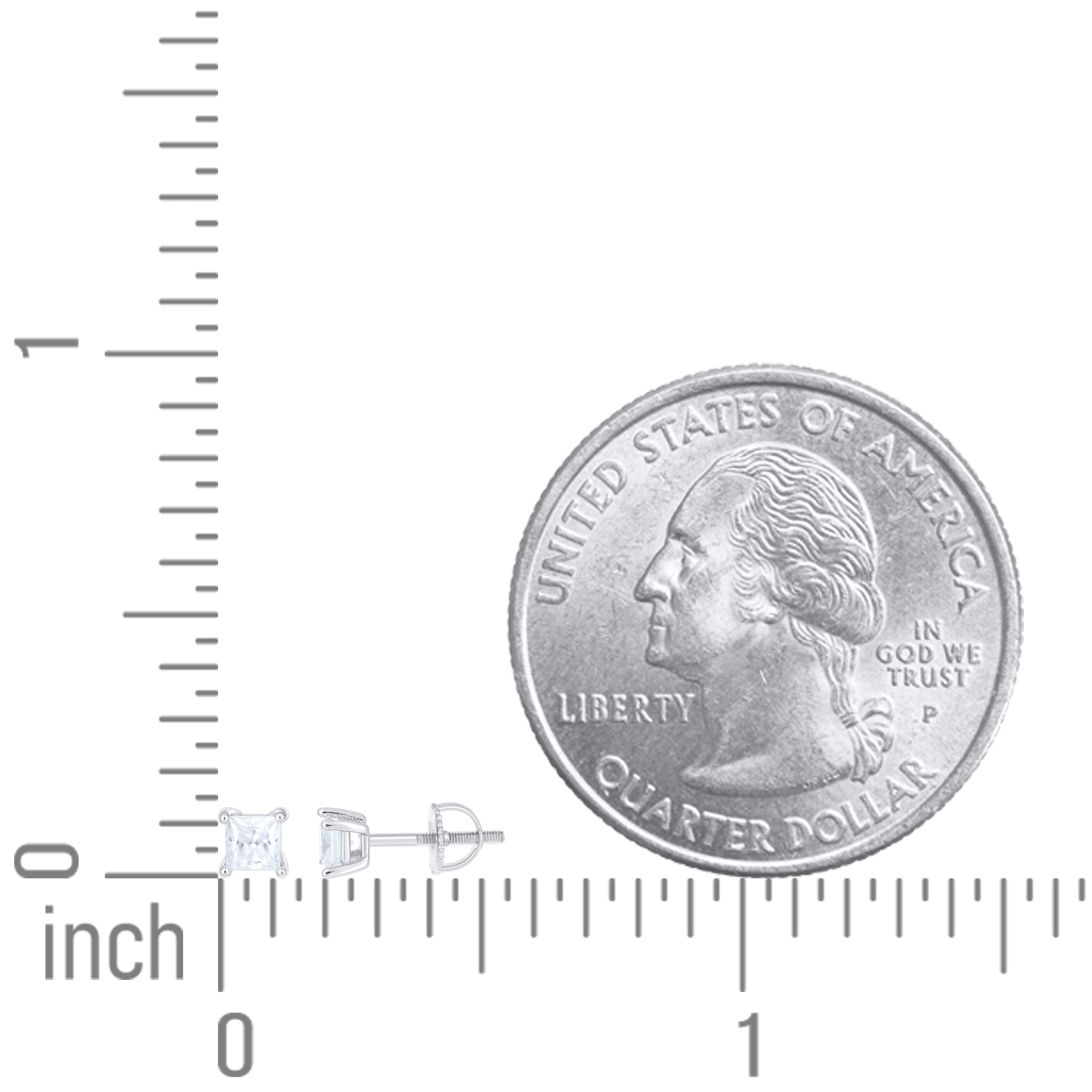 925 Sterling Silver Moissanite Stud Earrings