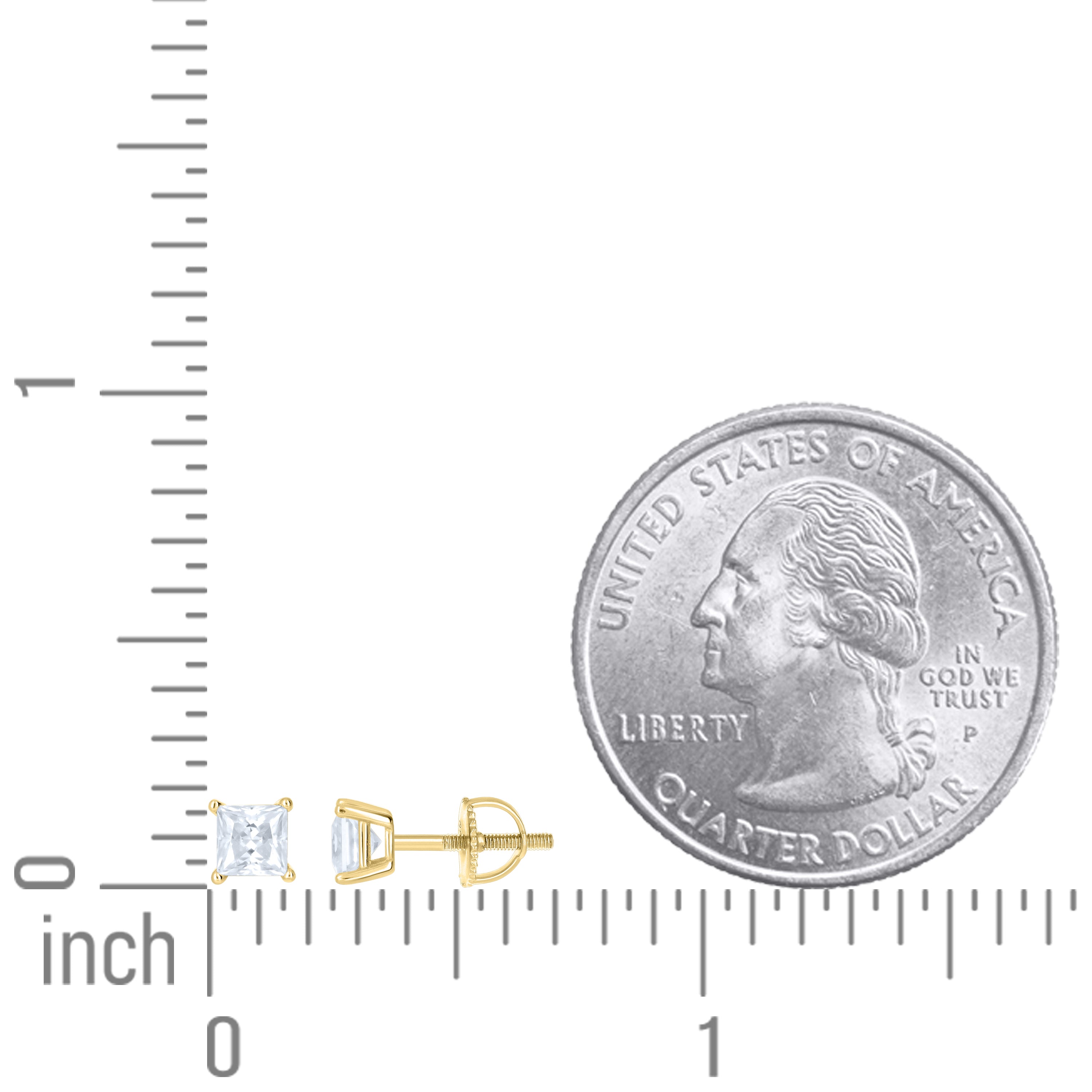 925 Sterling Silver Moissanite Stud Earrings