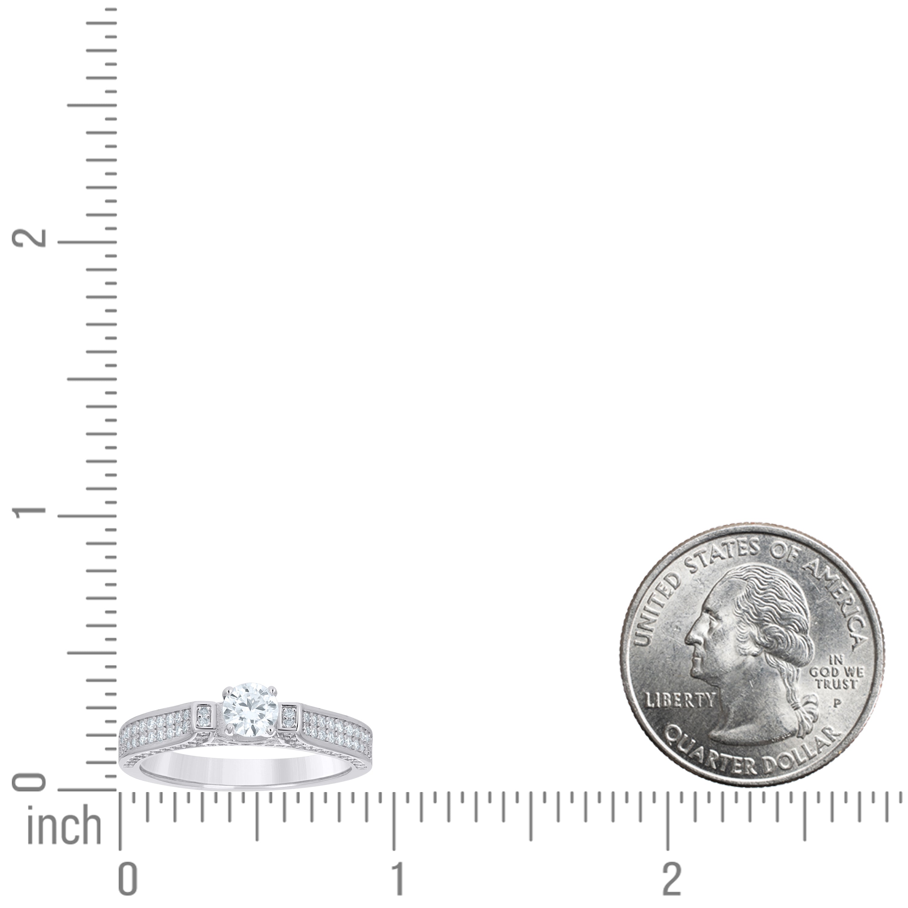925 Sterling Silver Moissanite Ring