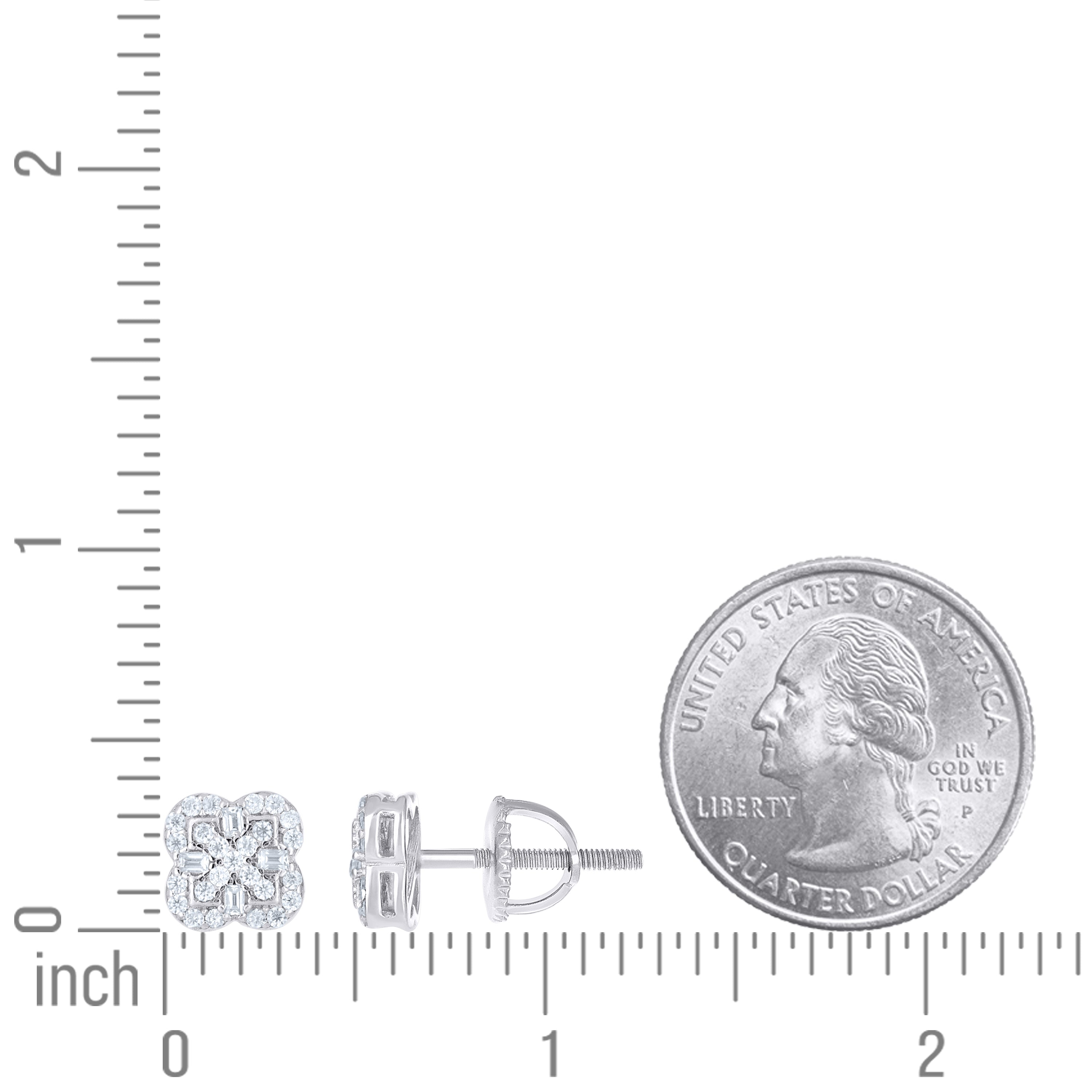 925 Sterling Silver Moissanite Stud Earrings