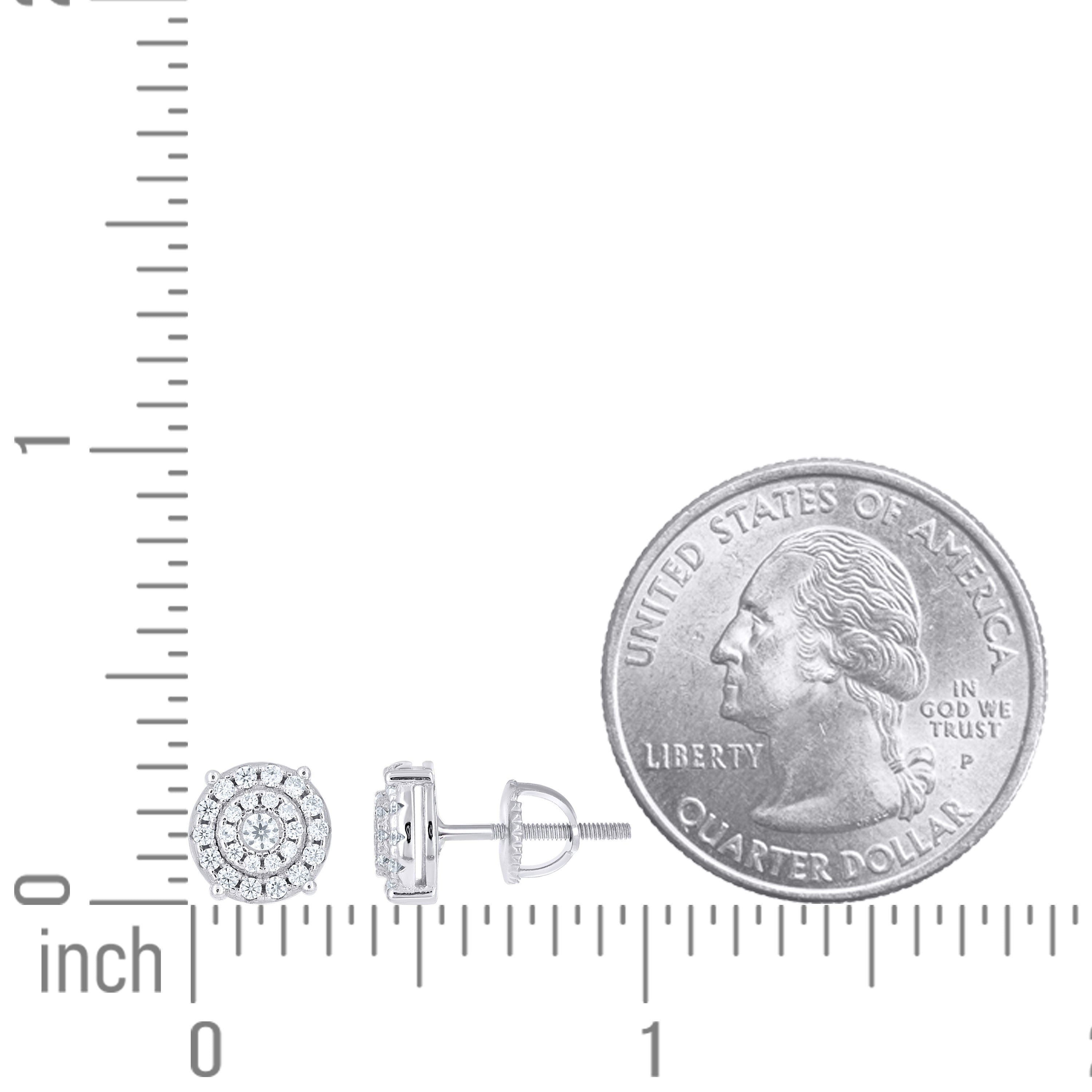 925 Sterling Silver Moissanite Stud Earrings