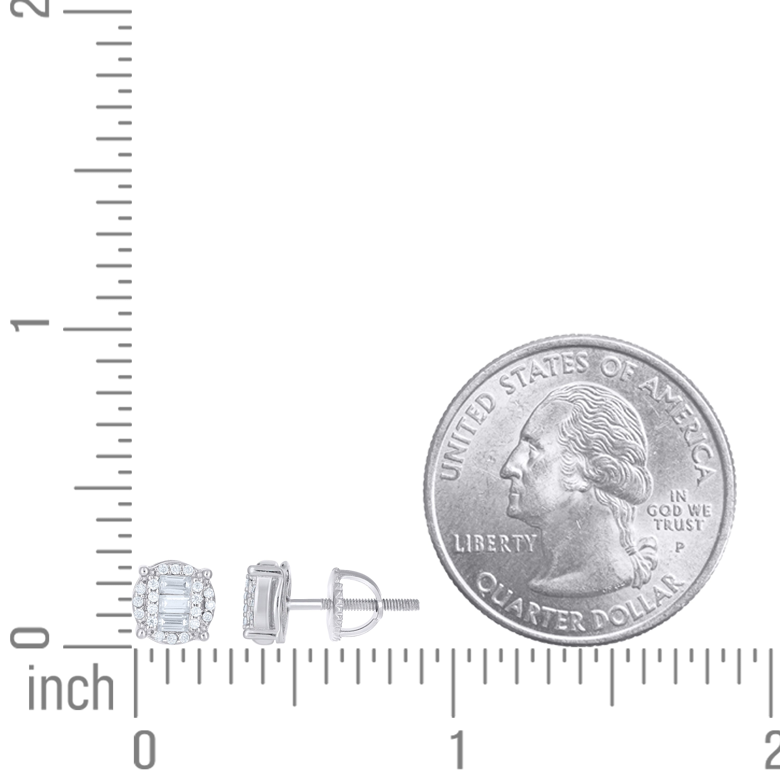 925 Sterling Silver Moissanite Stud Earrings