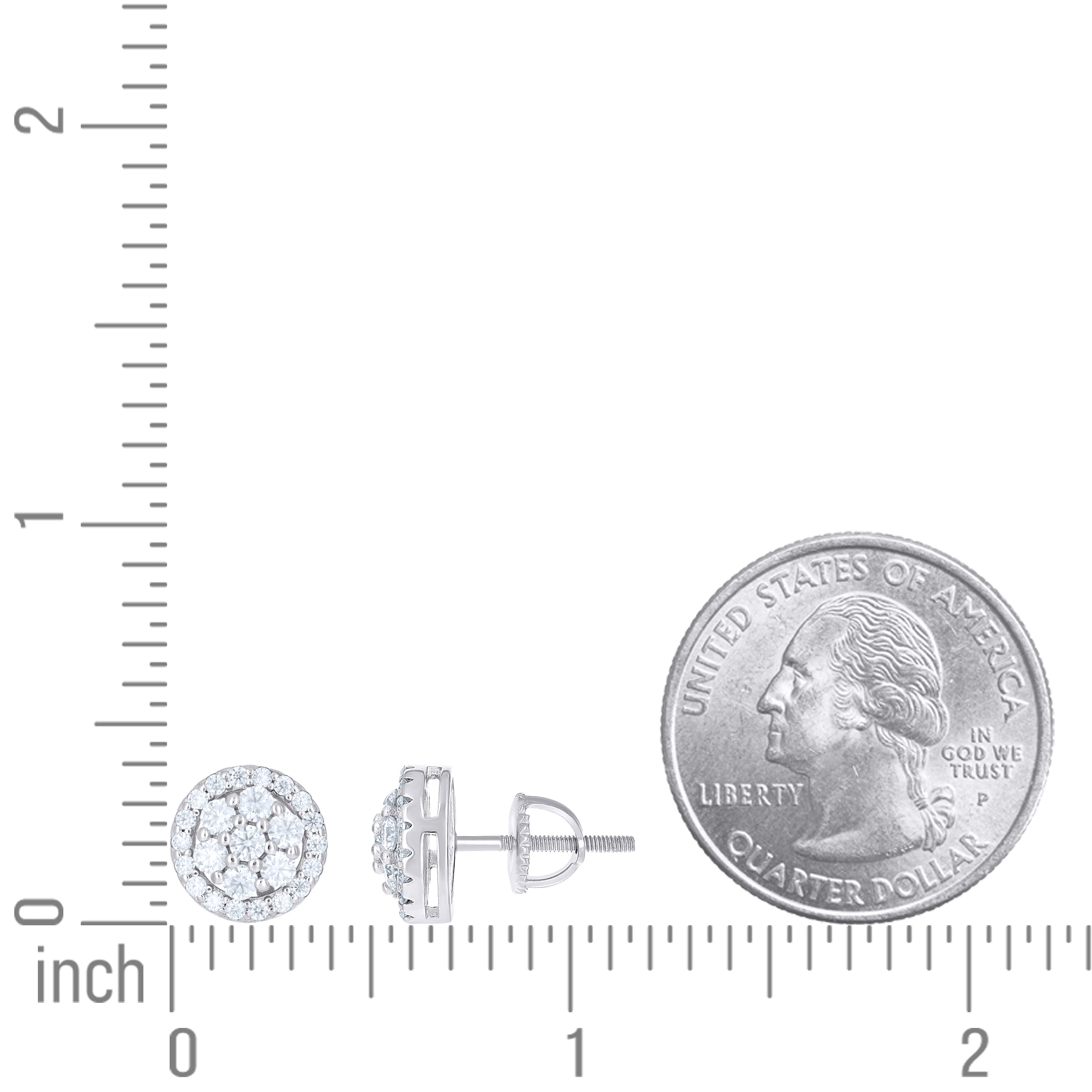 925 Sterling Silver Moissanite Stud Earrings
