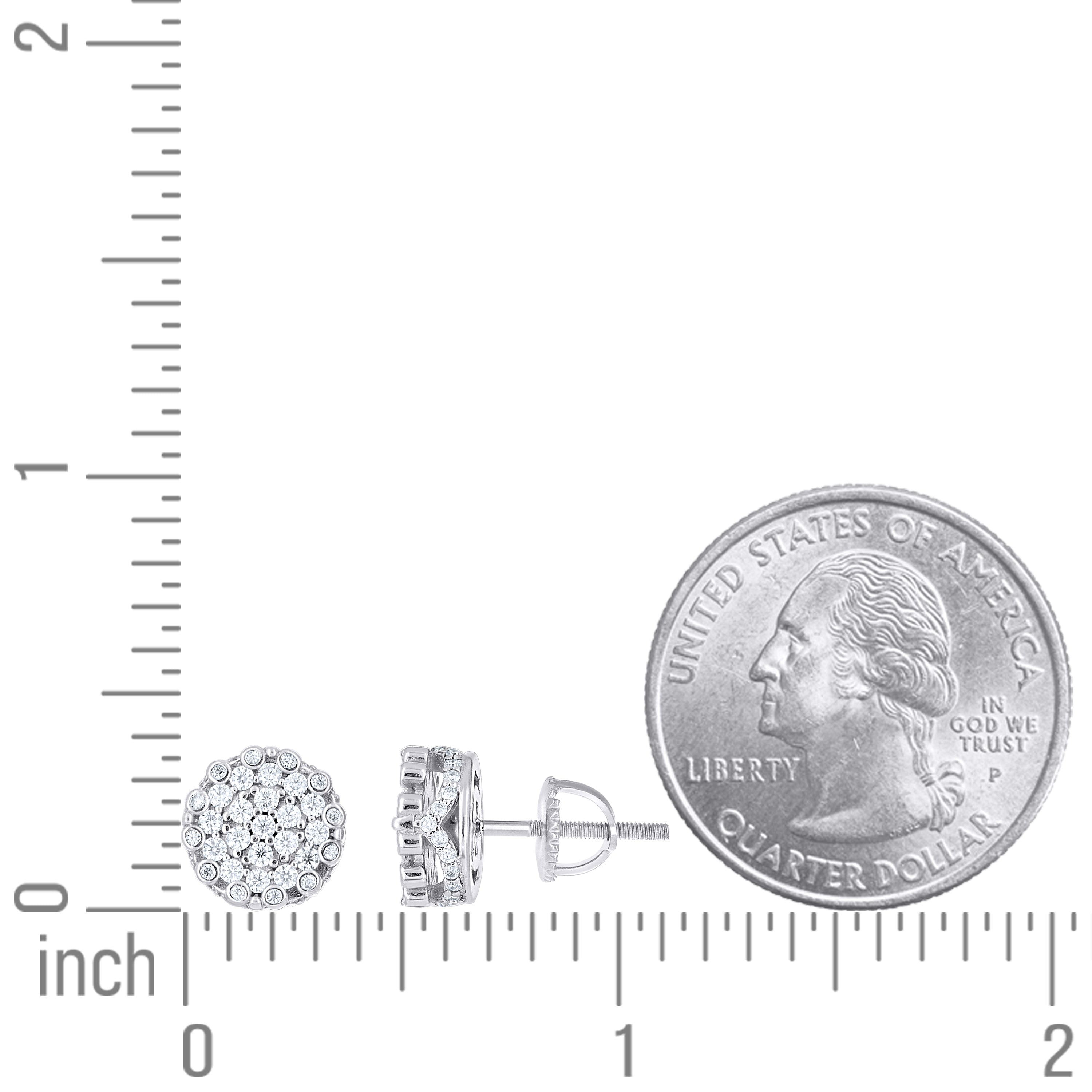 925 Sterling Silver Moissanite Stud Earrings