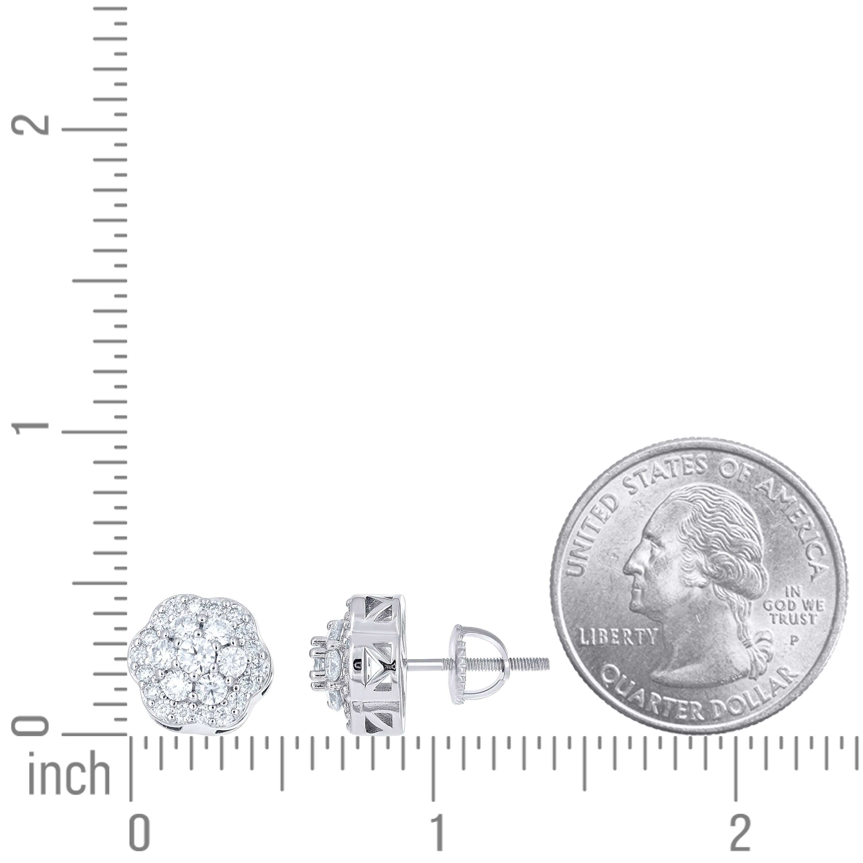 925 Sterling Silver Moissanite Stud Earrings