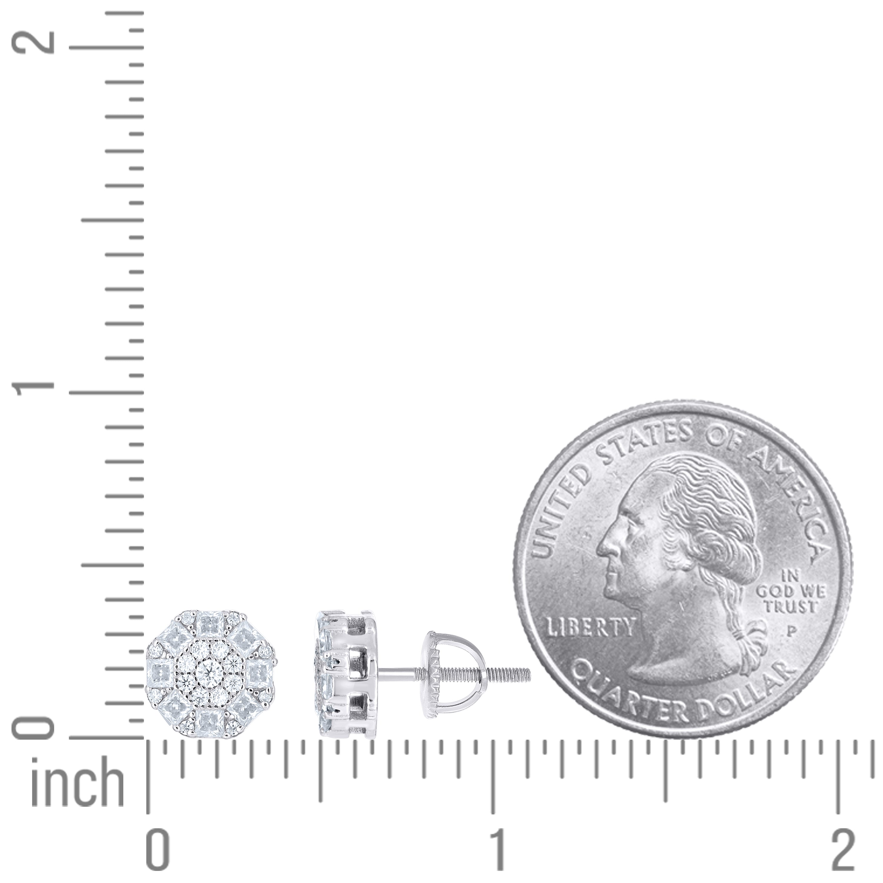 925 Sterling Silver Moissanite Stud Earrings