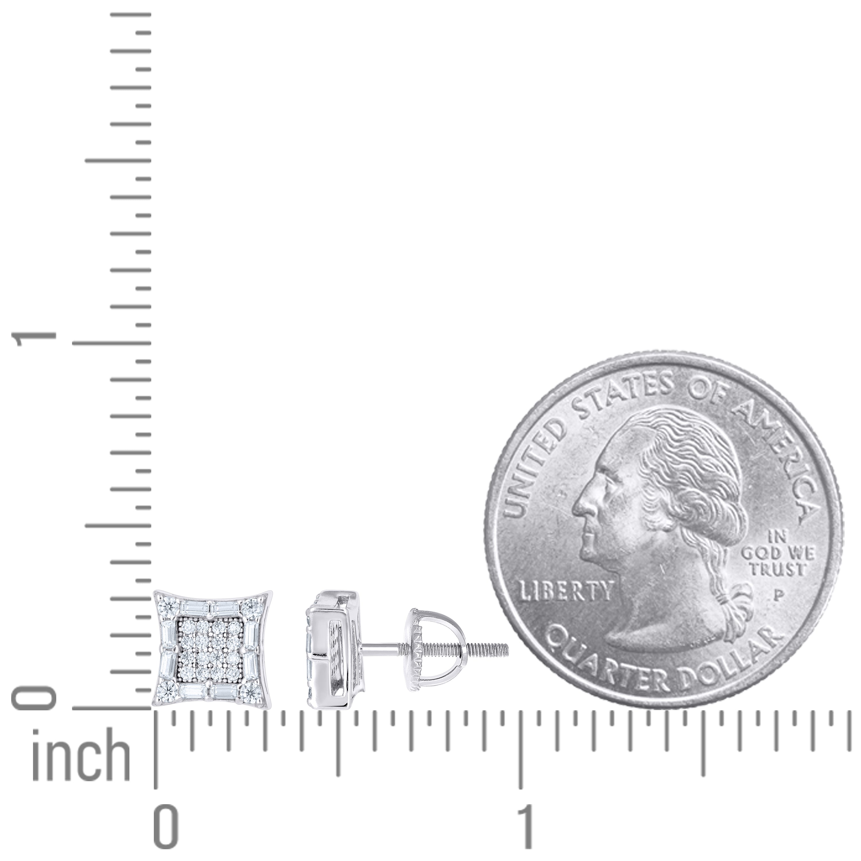 925 Sterling Silver Moissanite Stud Earrings