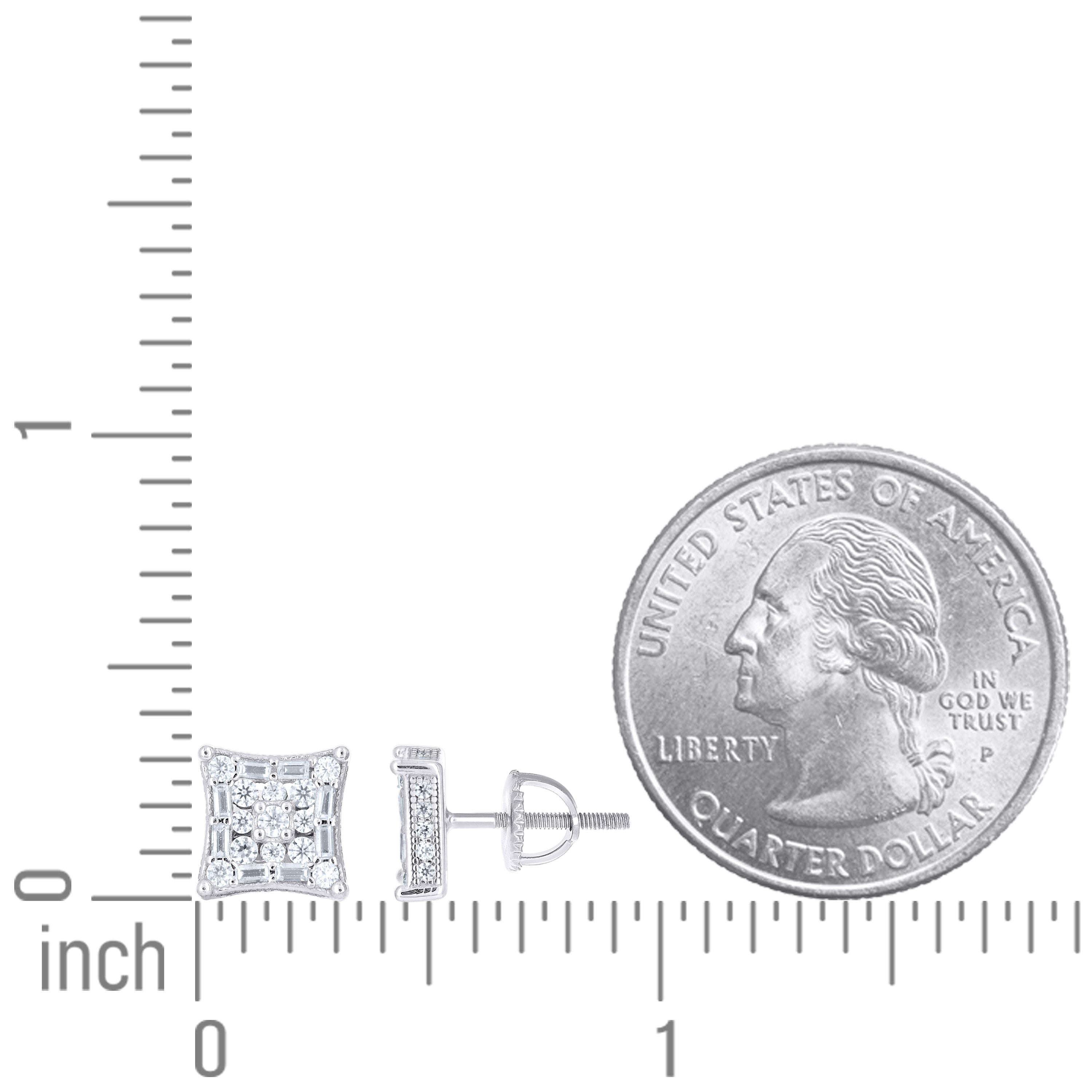 925 Sterling Silver Moissanite Stud Earrings