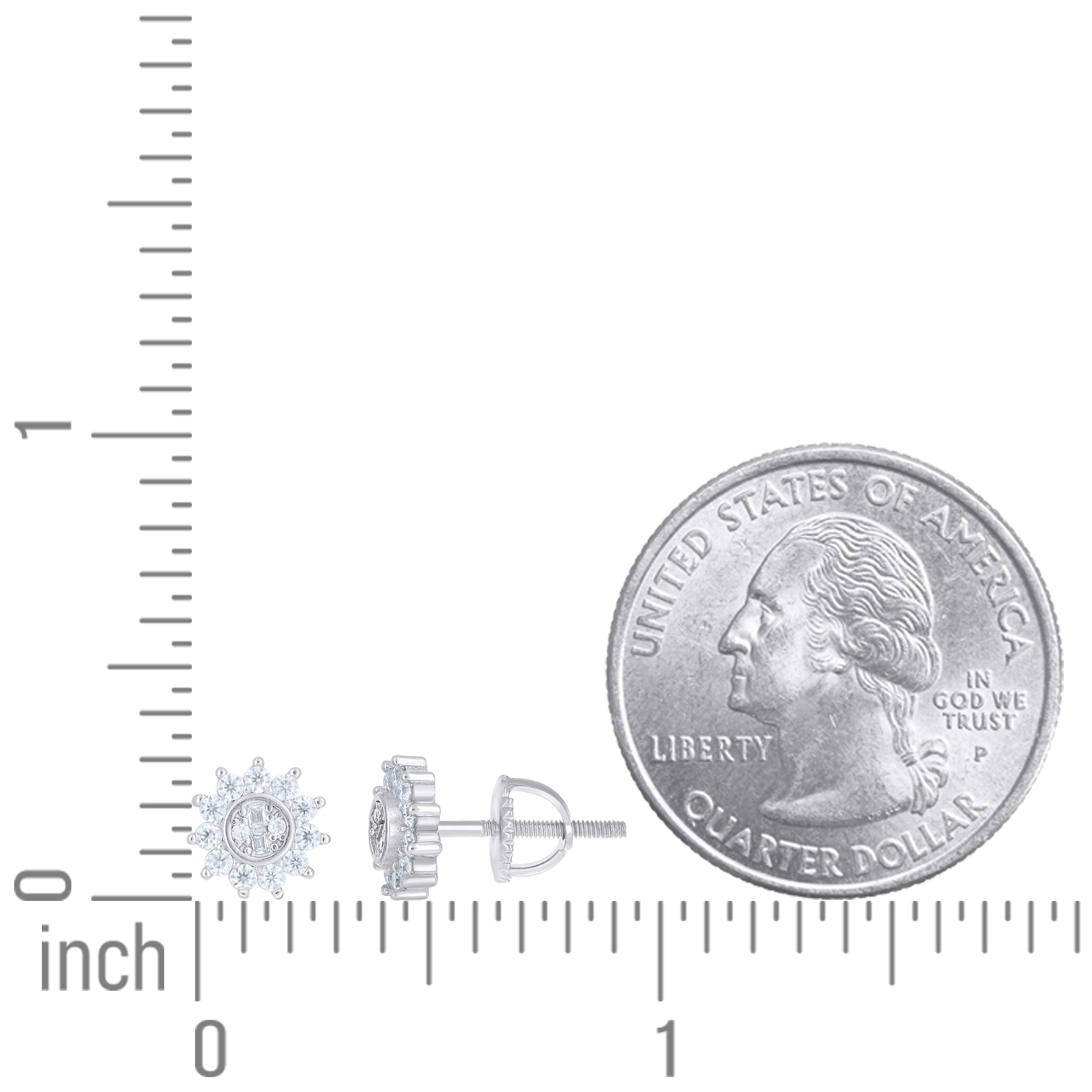 925 Sterling Silver Moissanite Stud Earrings