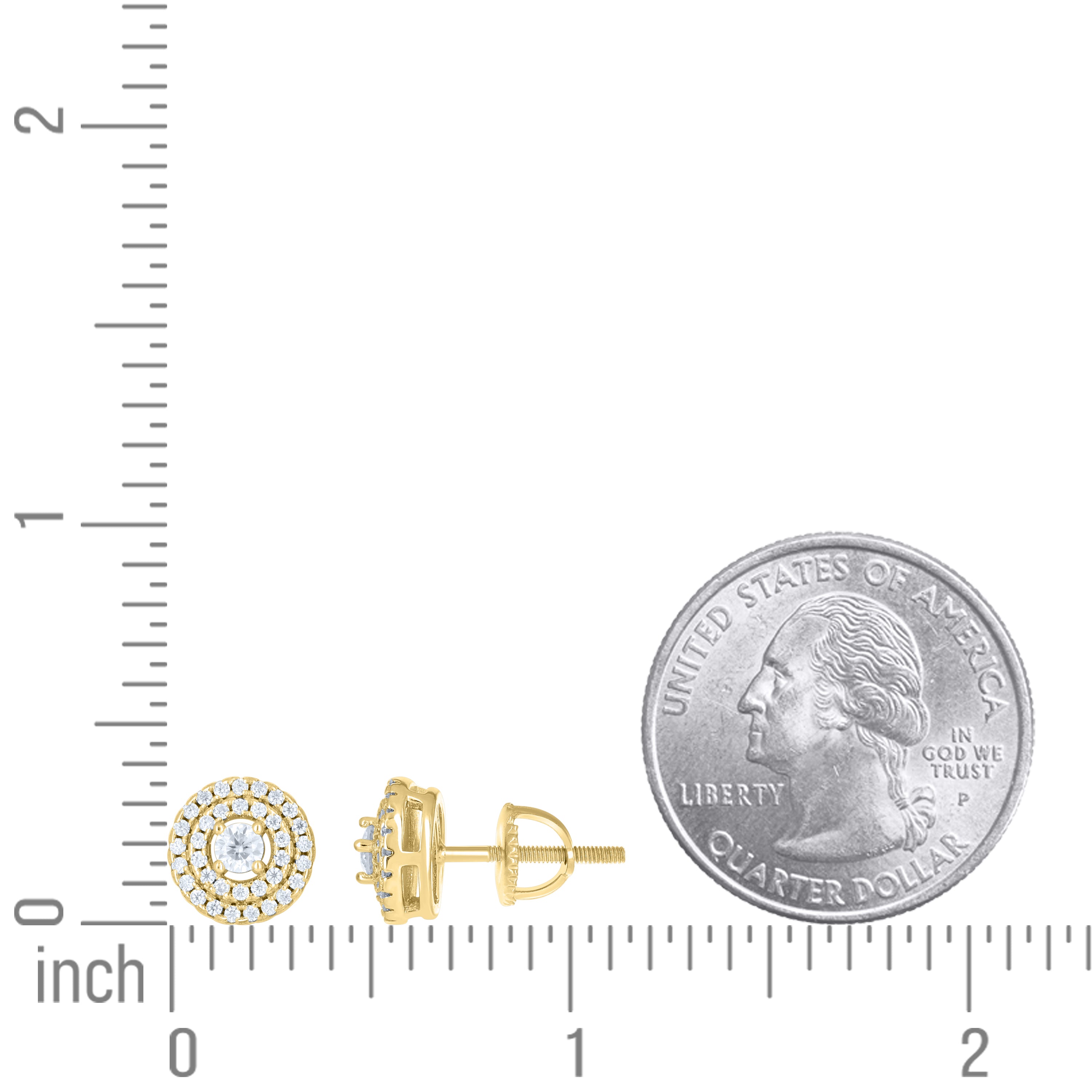 925 Sterling Silver Moissanite Stud Earrings