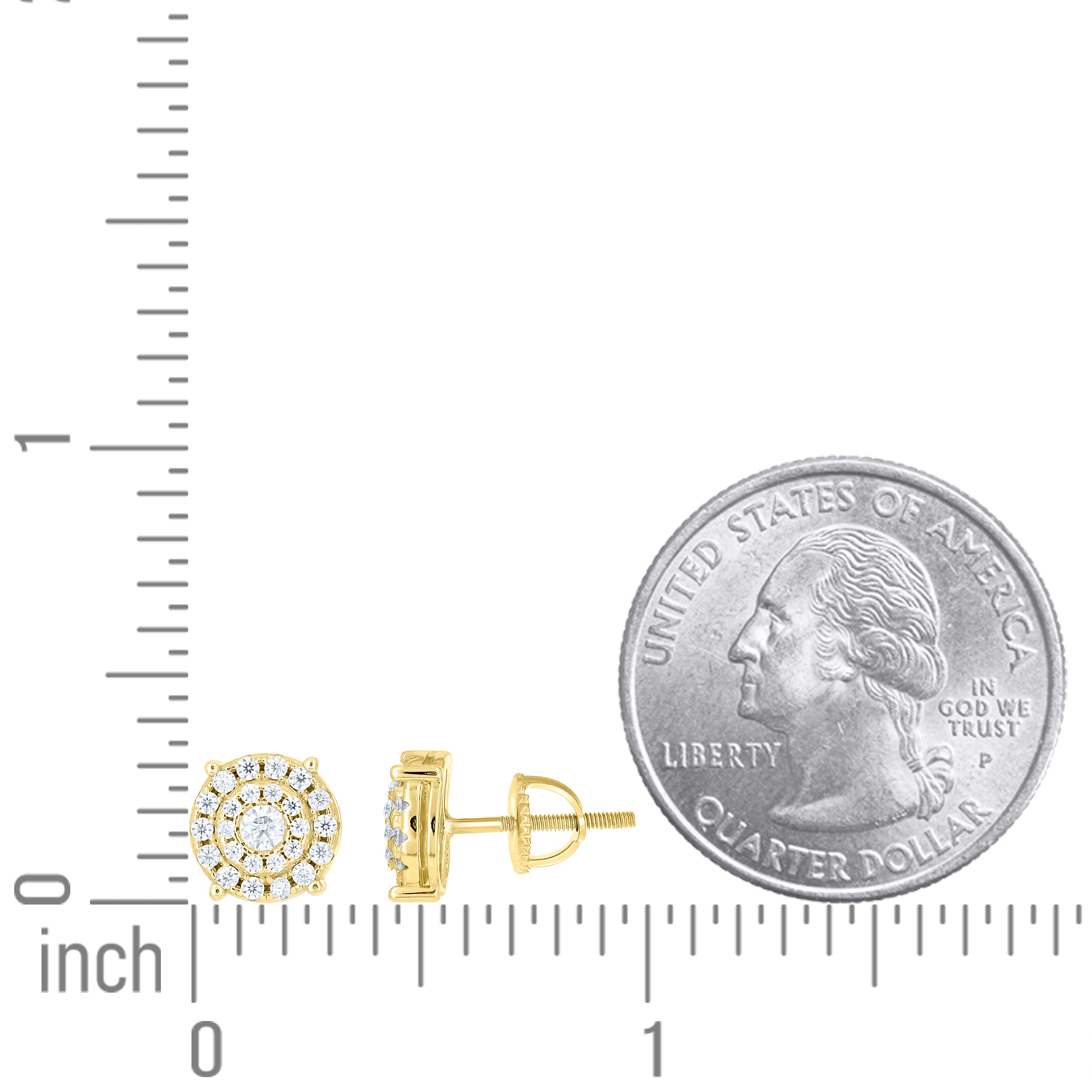 925 Sterling Silver Moissanite Stud Earrings