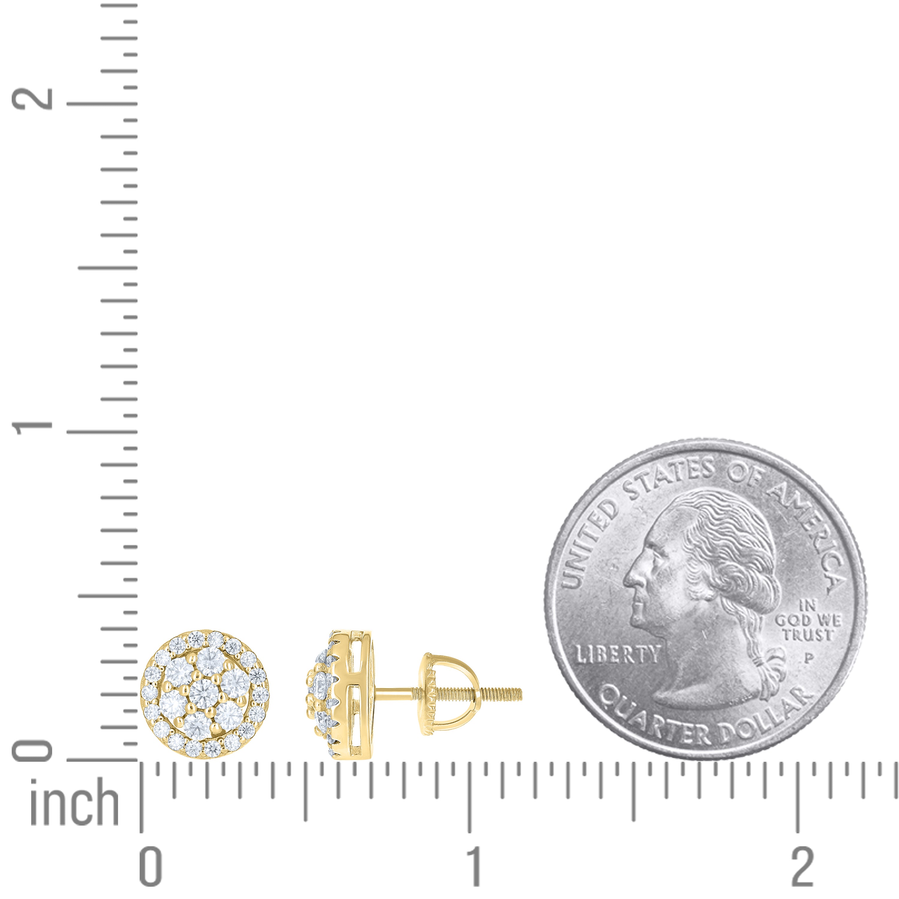 925 Sterling Silver Moissanite Stud Earrings